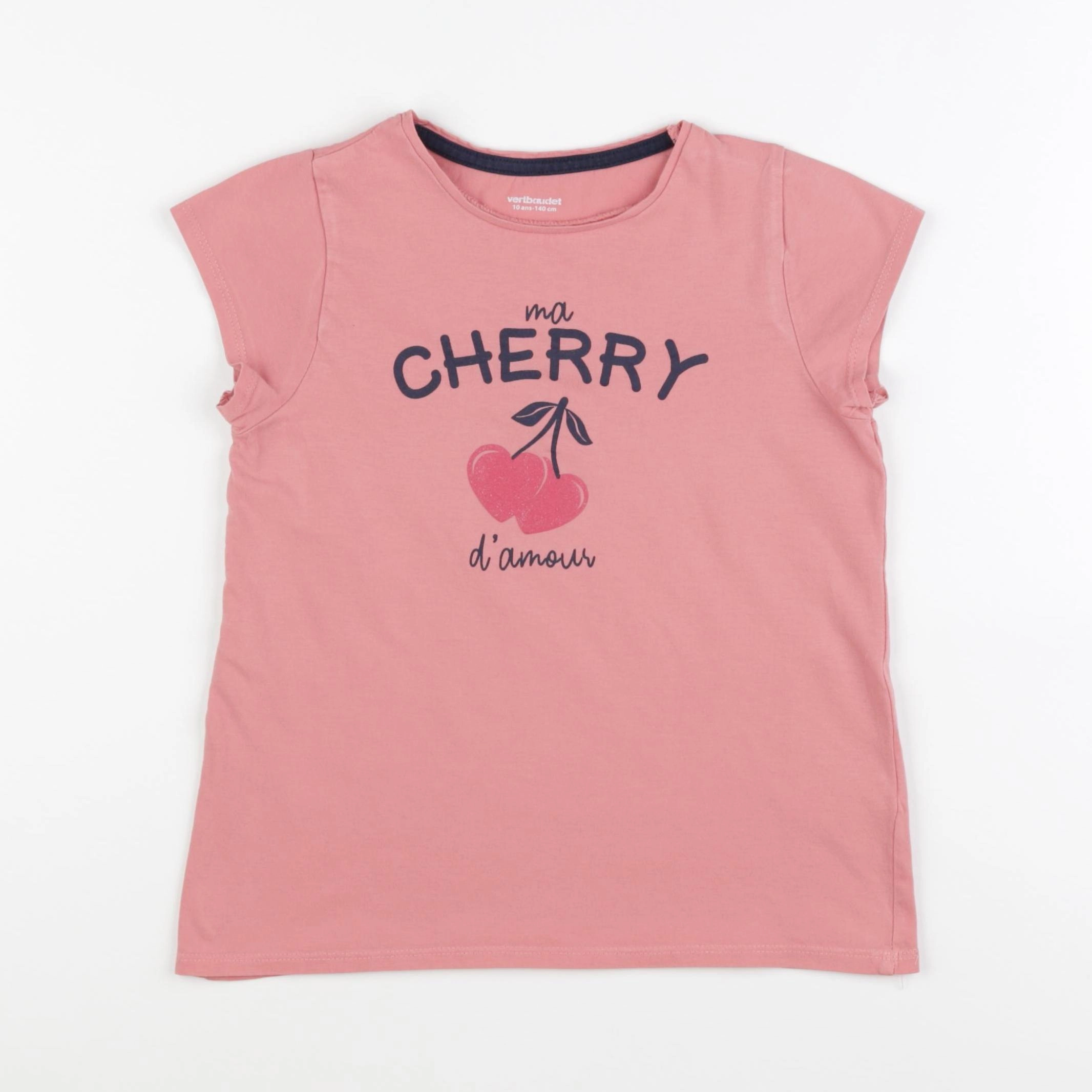 Vertbaudet - tee-shirt rose - 10 ans