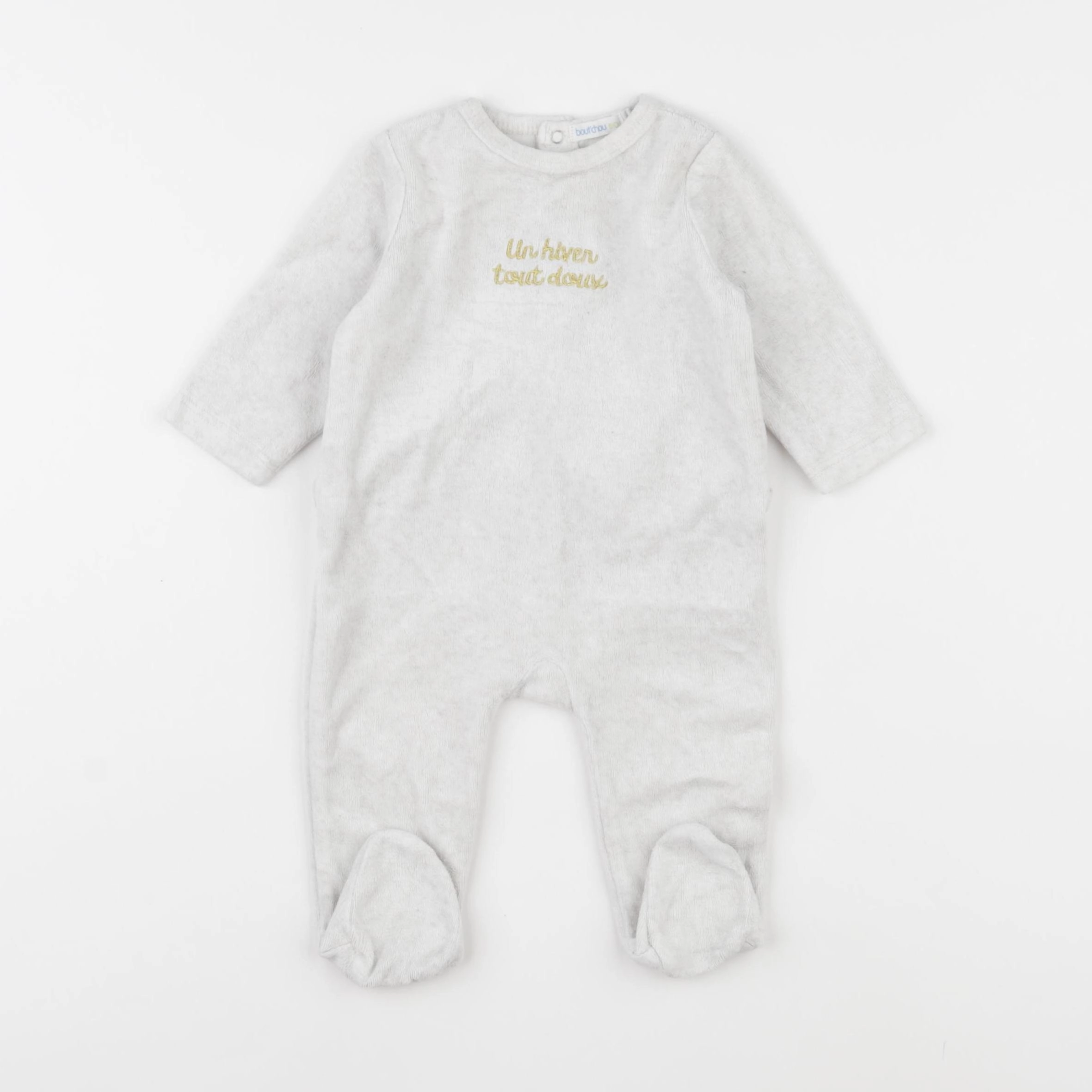 Boutchou - pyjama velours beige - 3 mois