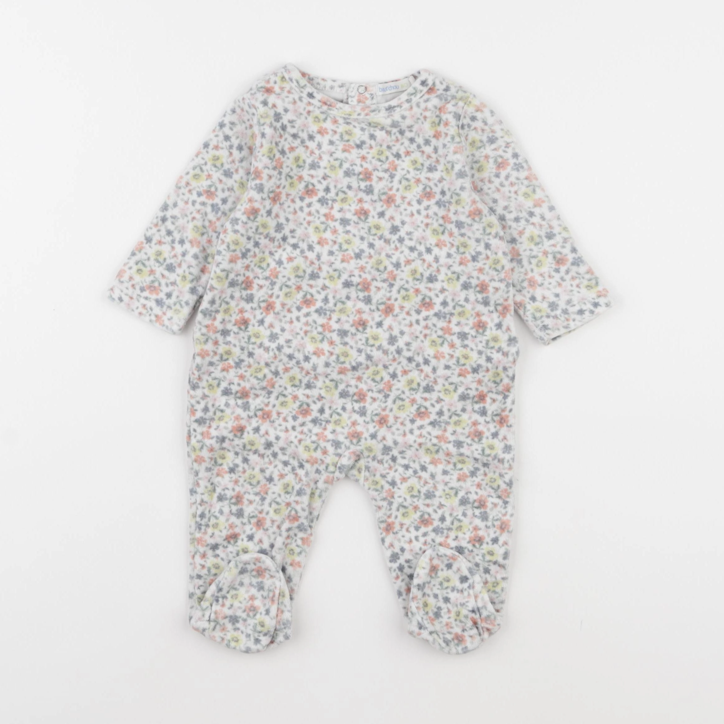 Boutchou - pyjama velours multicolore - 3 mois
