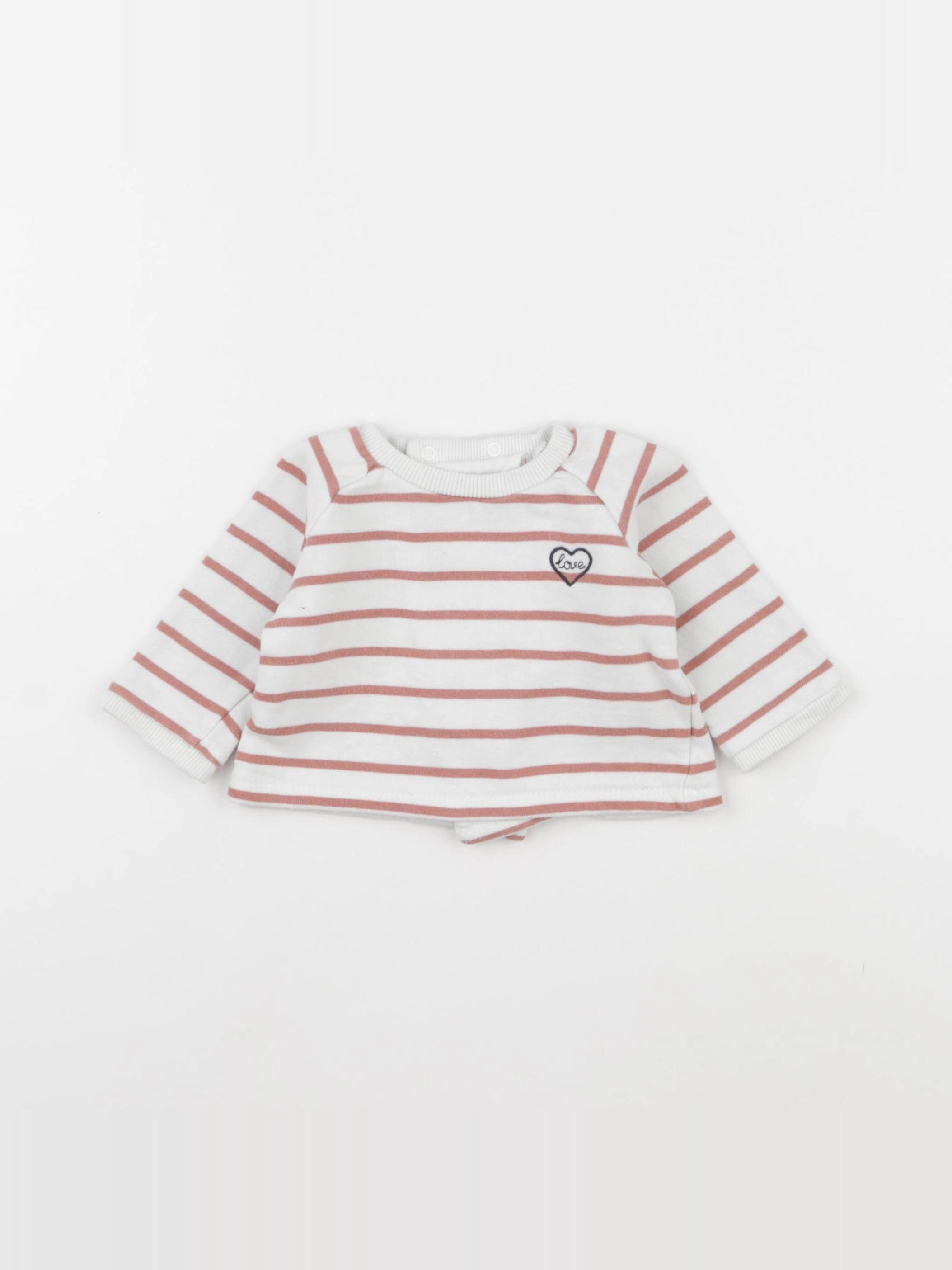 Boutchou - sweat blanc - 3 mois