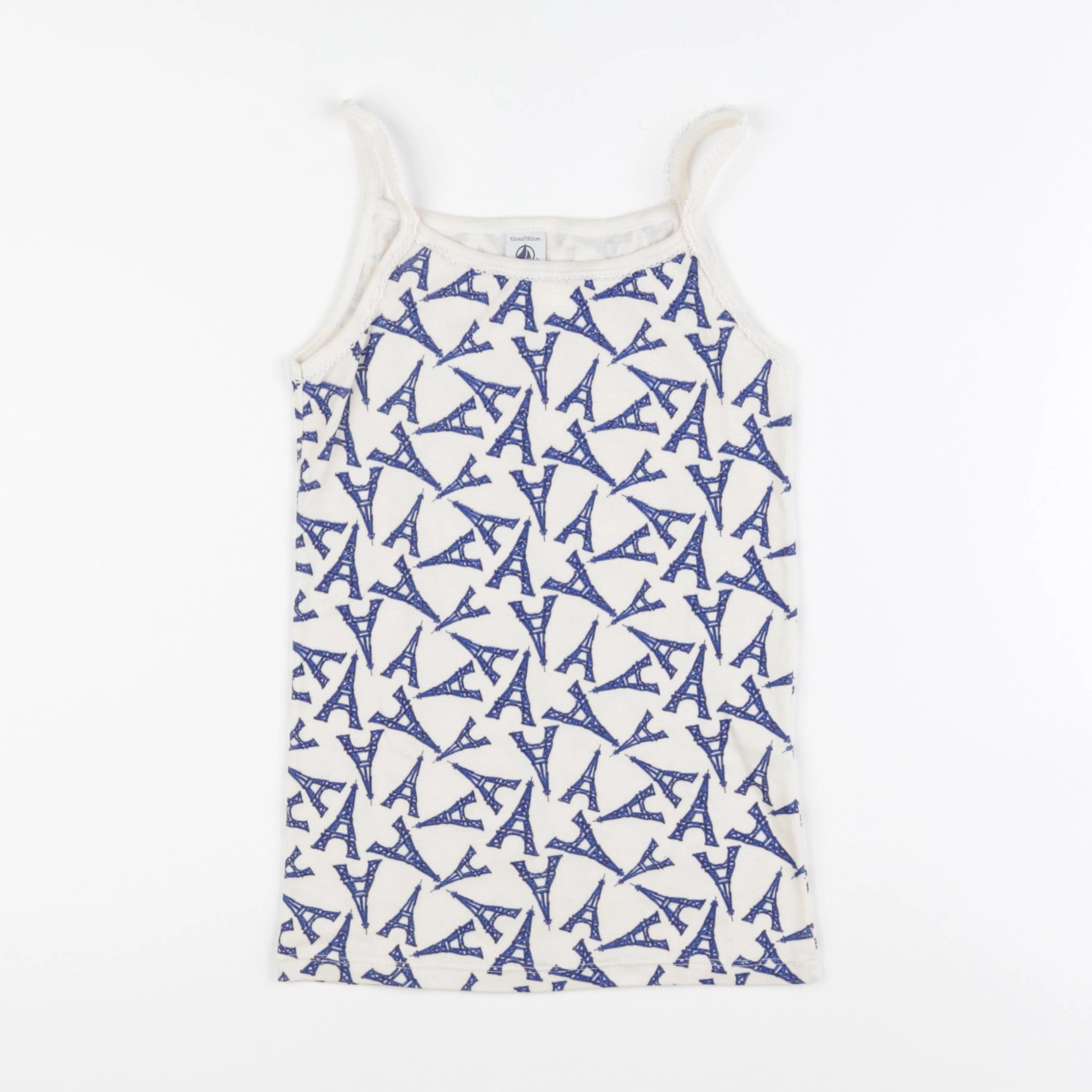 Petit Bateau - maillot de corps bleu - 12 ans