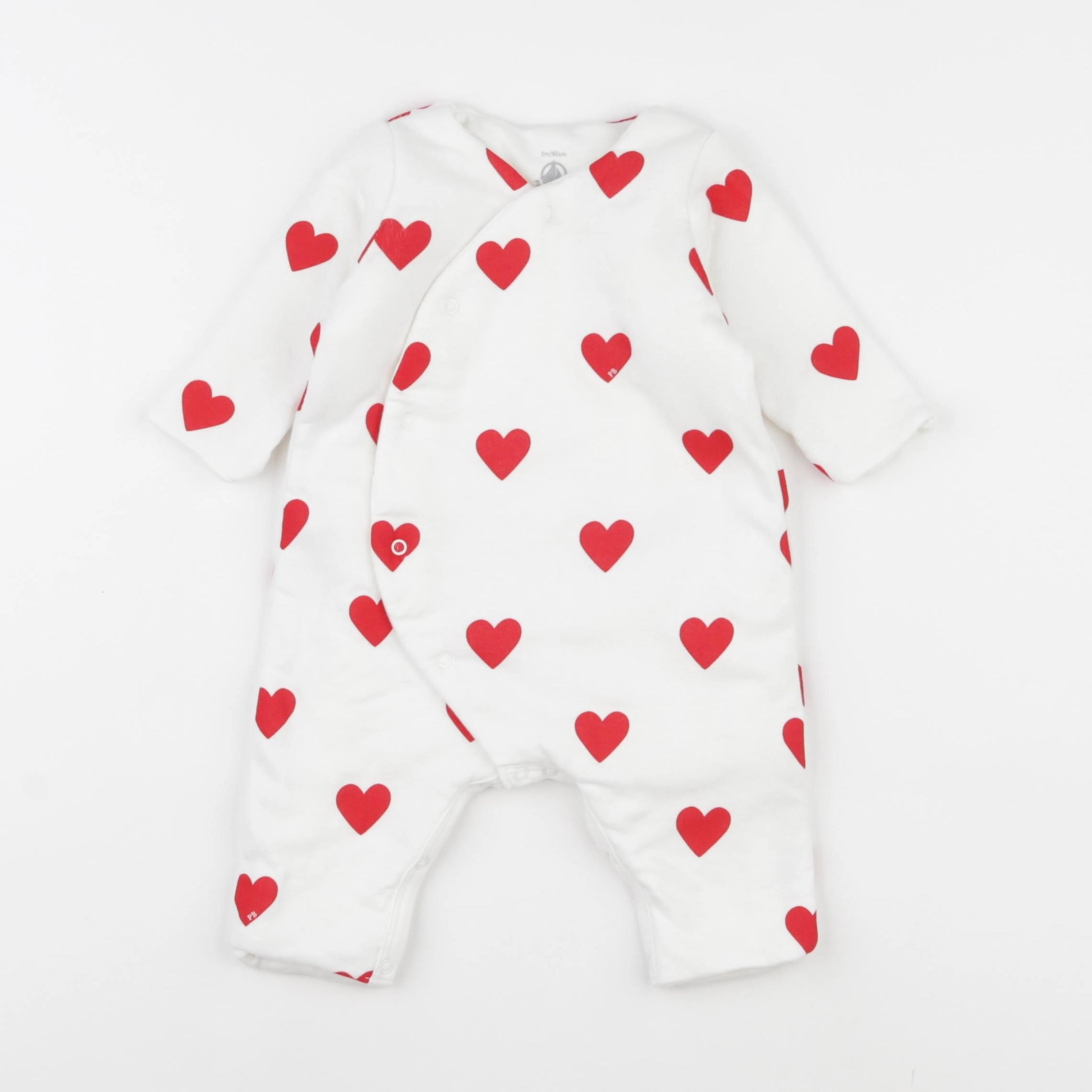 Petit Bateau - sur-pyjama blanc - 3 mois