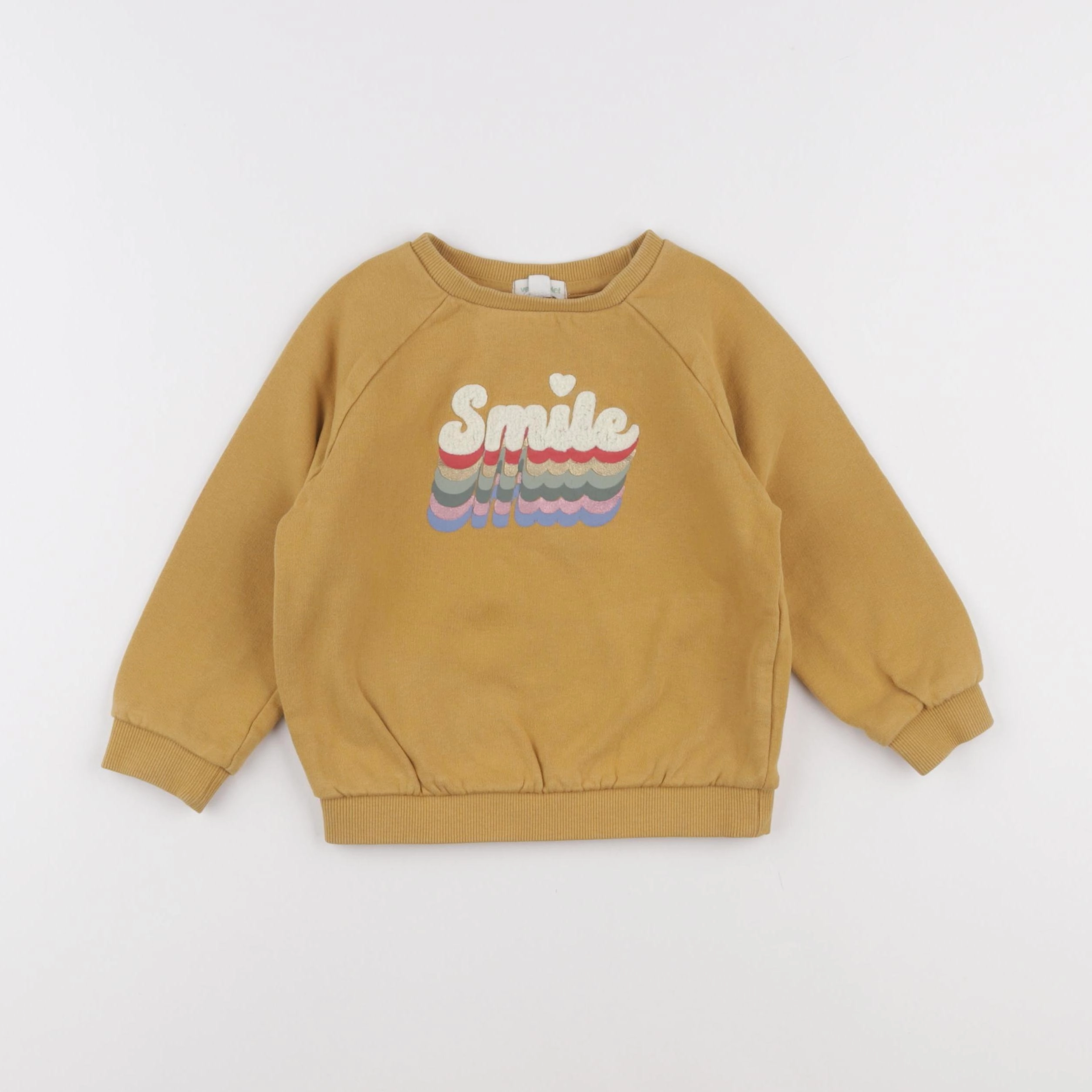 Vertbaudet - sweat jaune - 4 ans