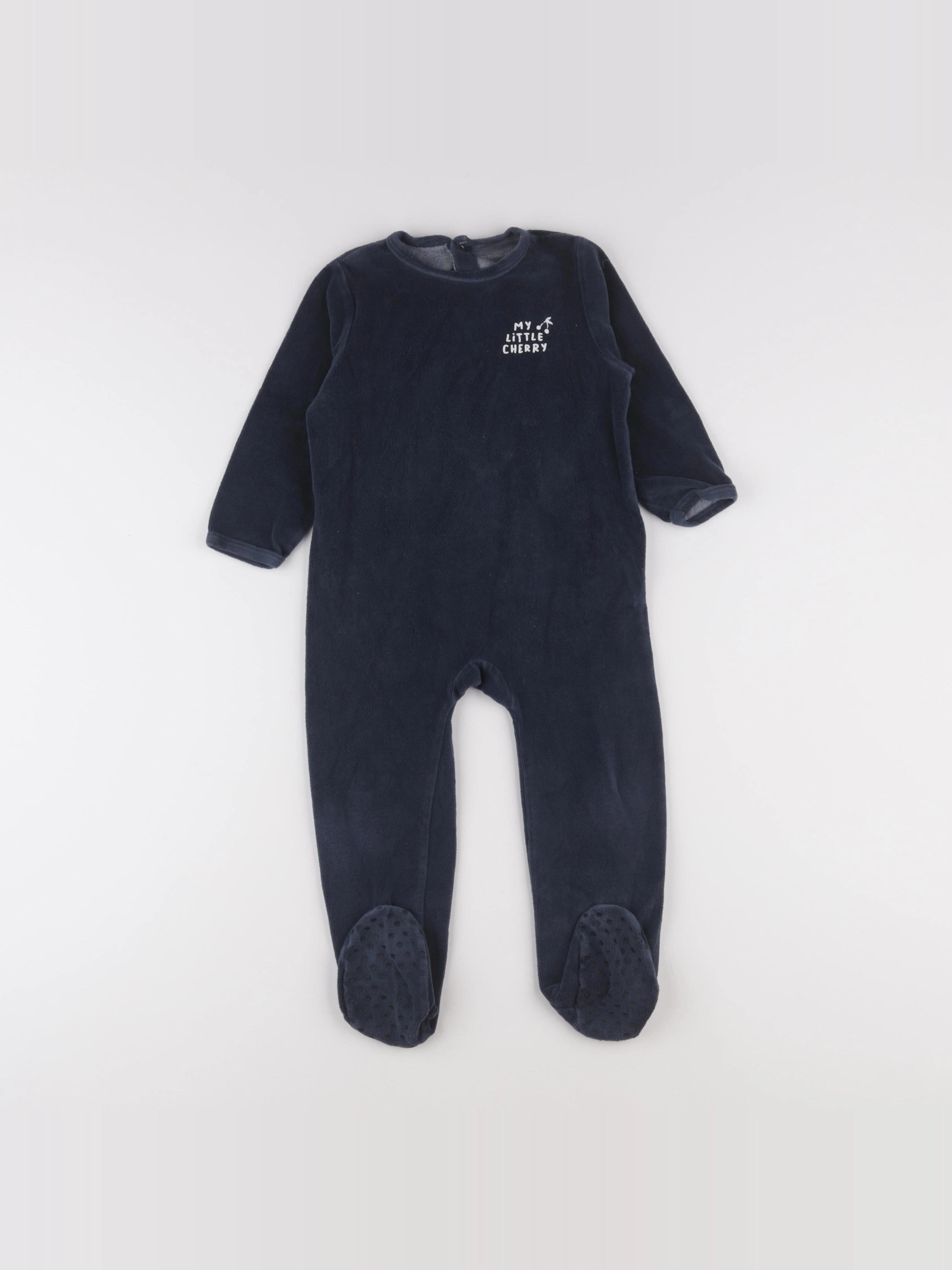 Vertbaudet - pyjama velours bleu - 3 ans