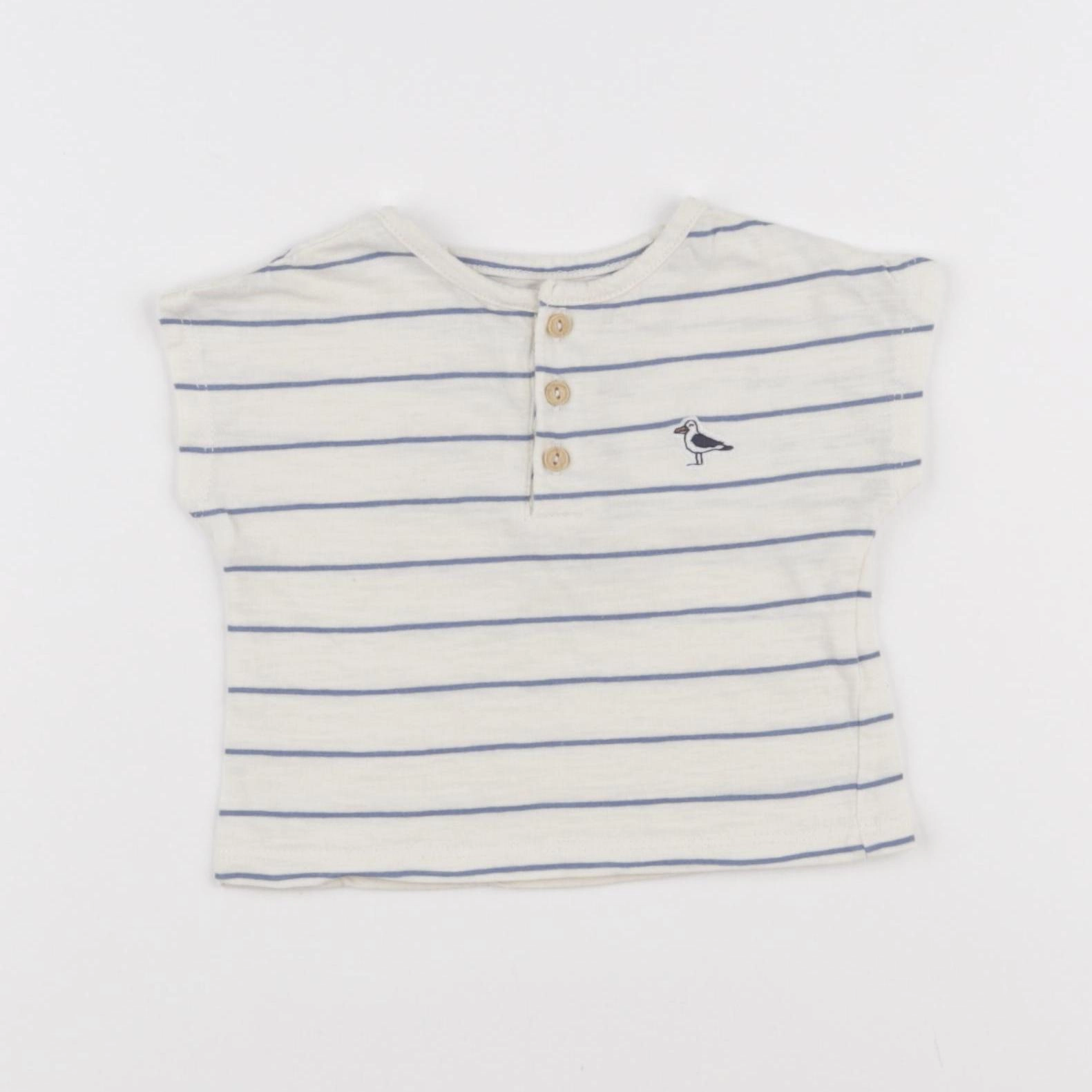 Vertbaudet - tee-shirt beige - 6 mois