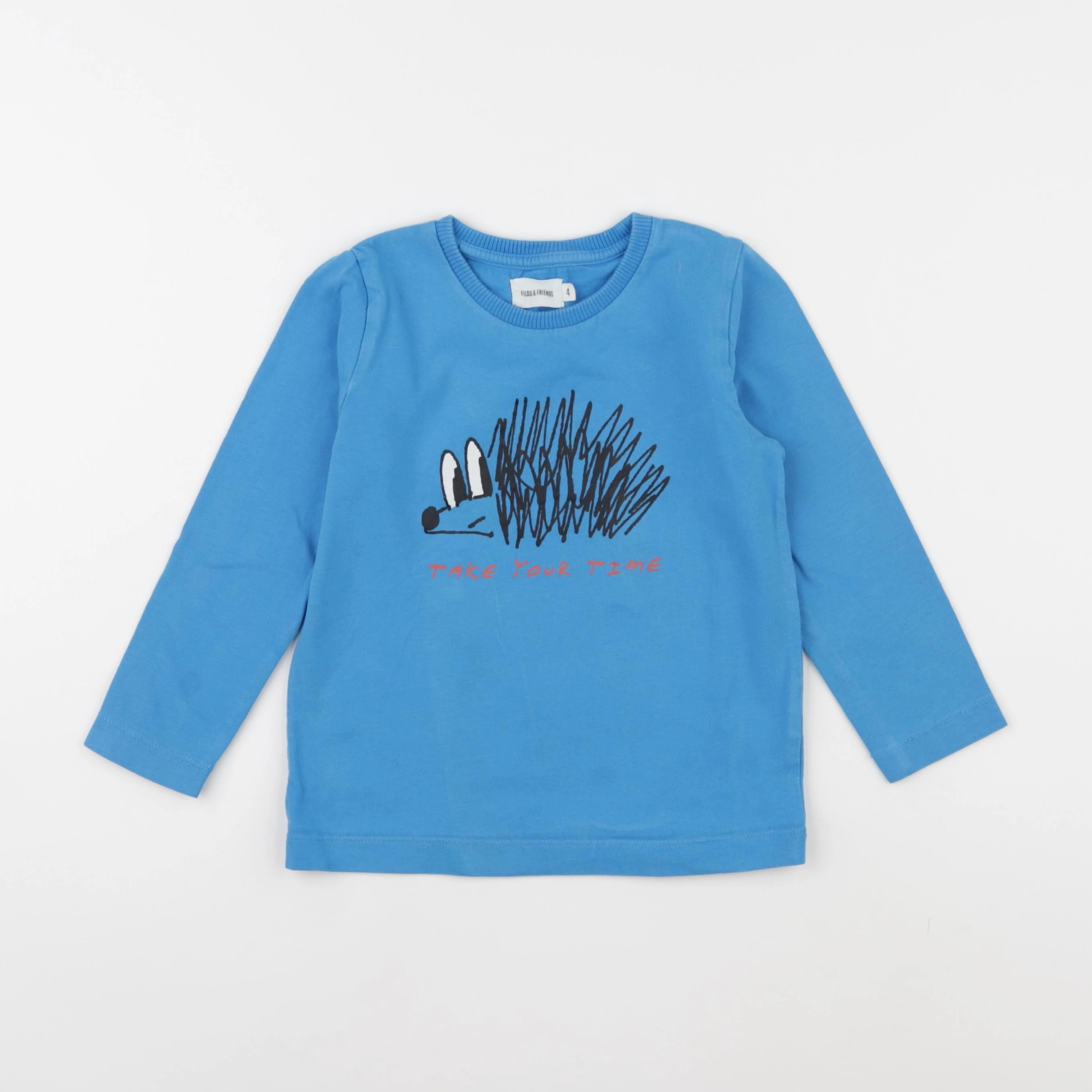Filou & Friends - tee-shirt bleu - 4 ans