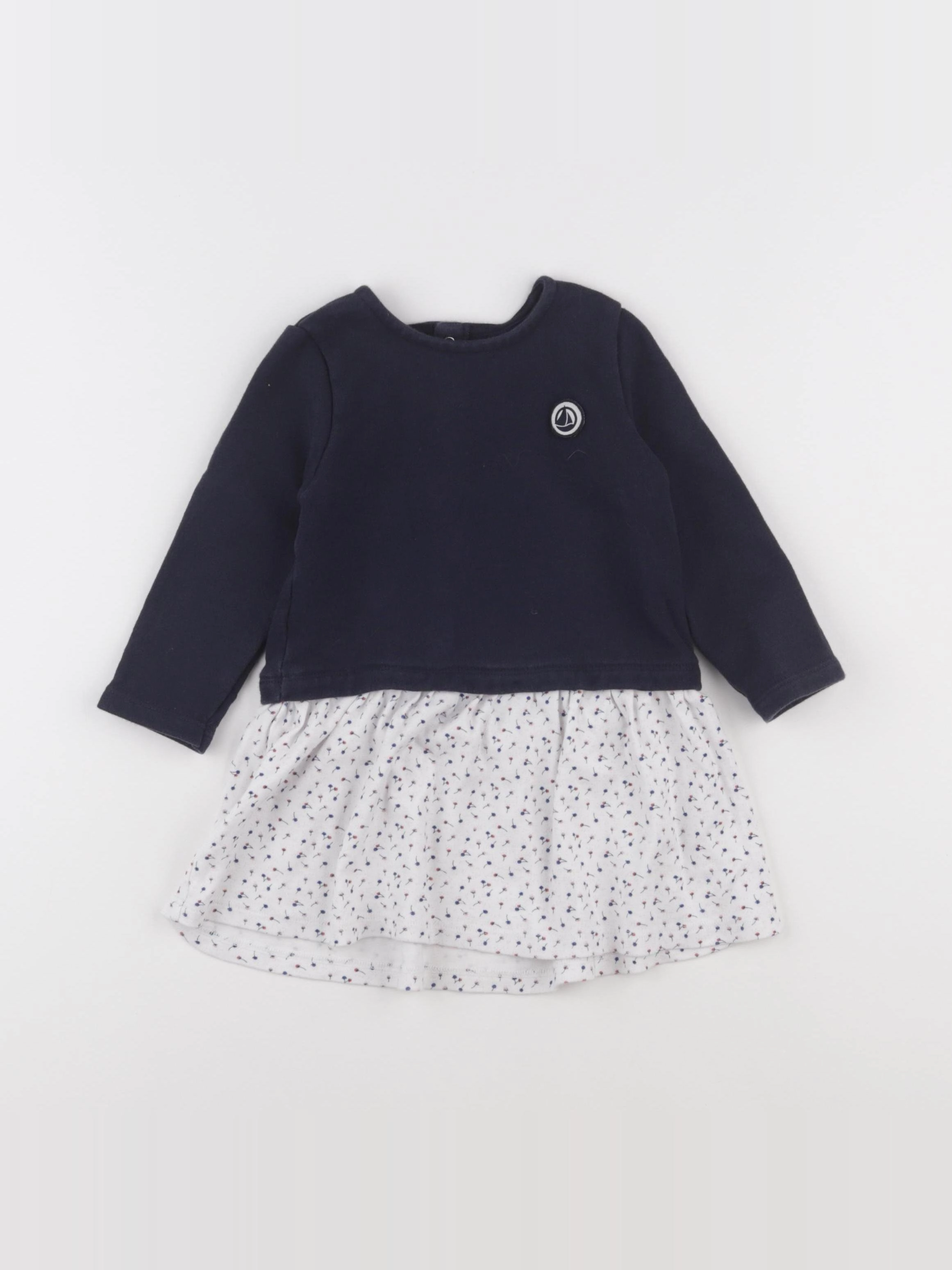 Petit Bateau - robe bleu - 18 mois