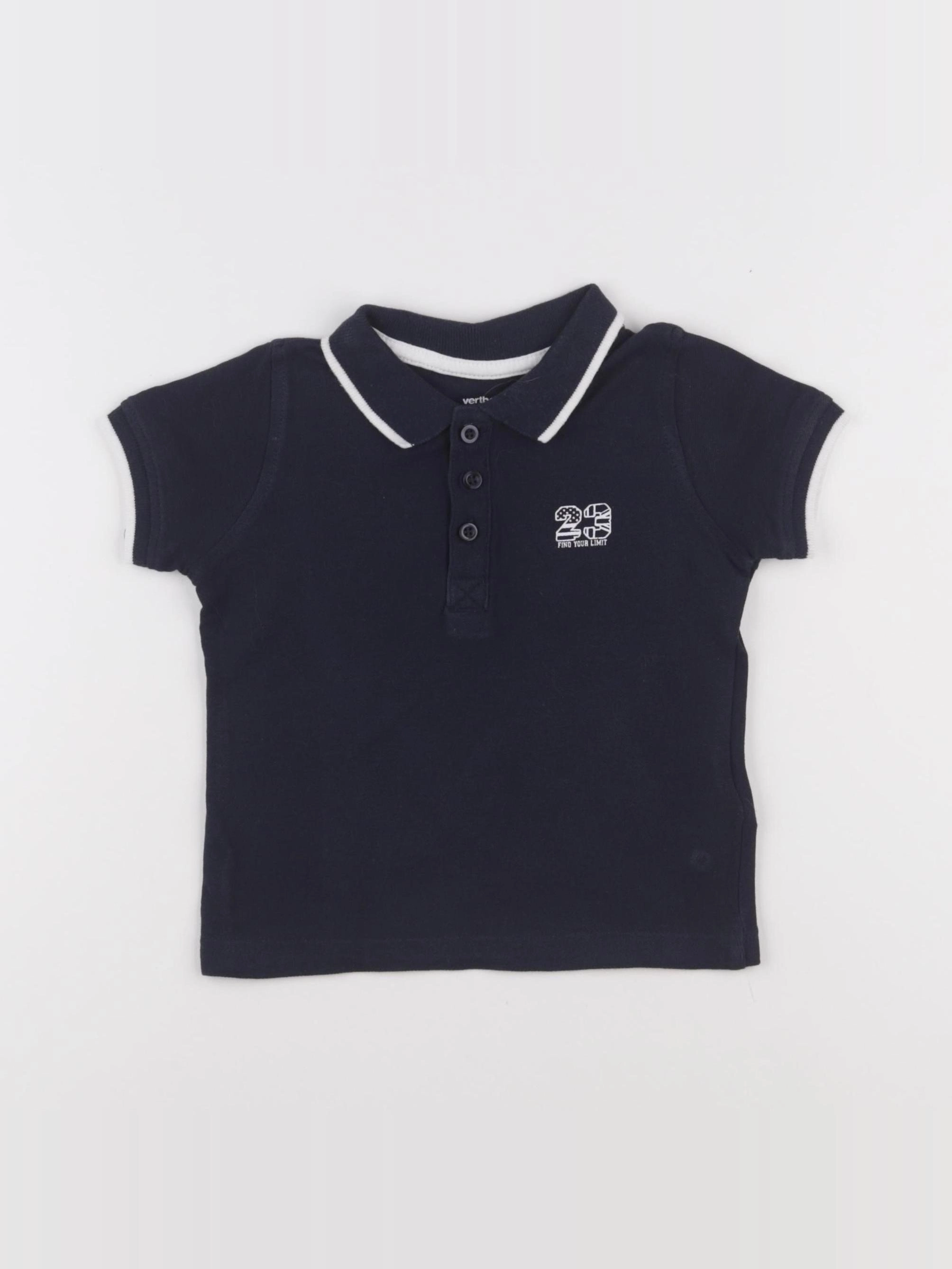 Vertbaudet - polo bleu - 2 ans