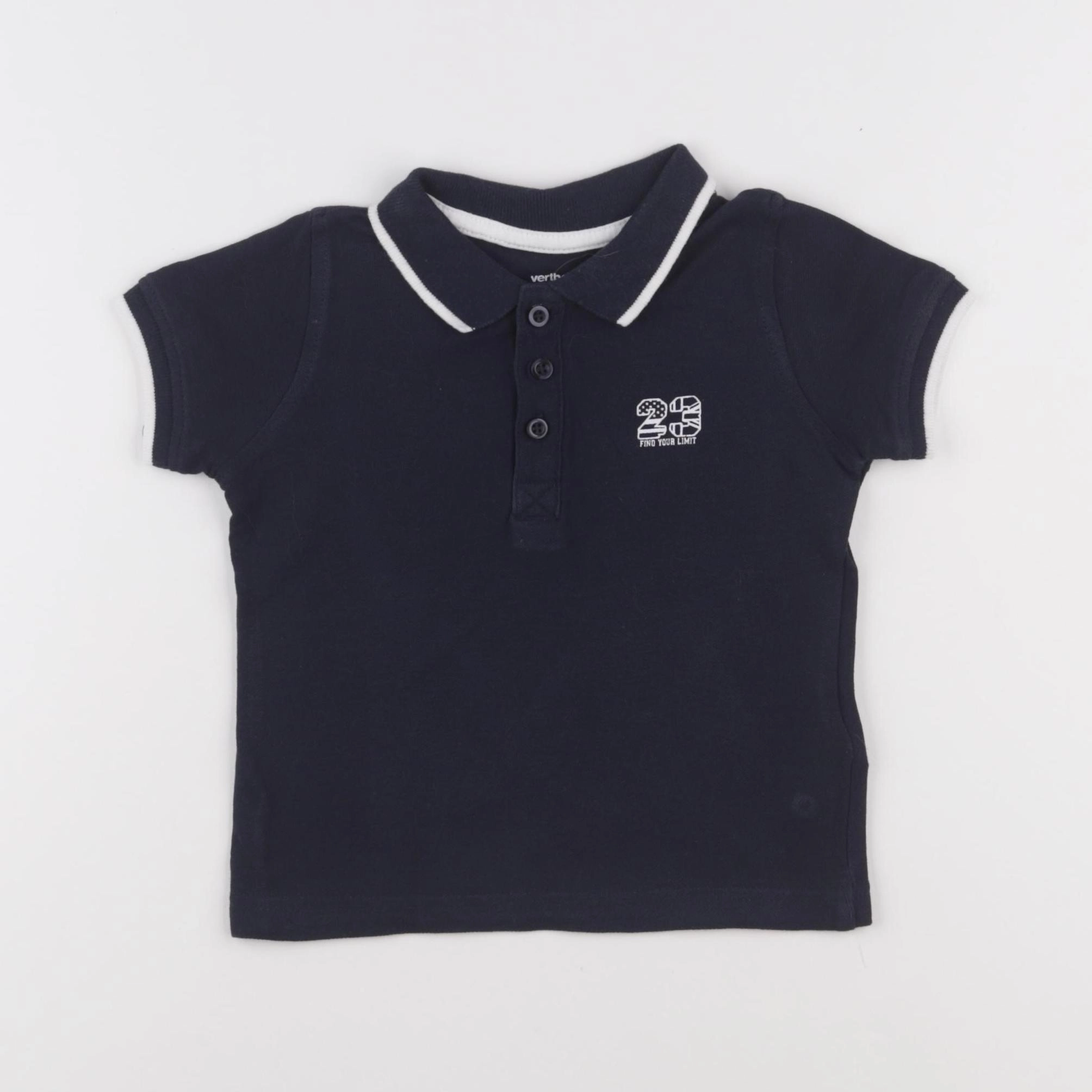 Vertbaudet - polo bleu - 2 ans