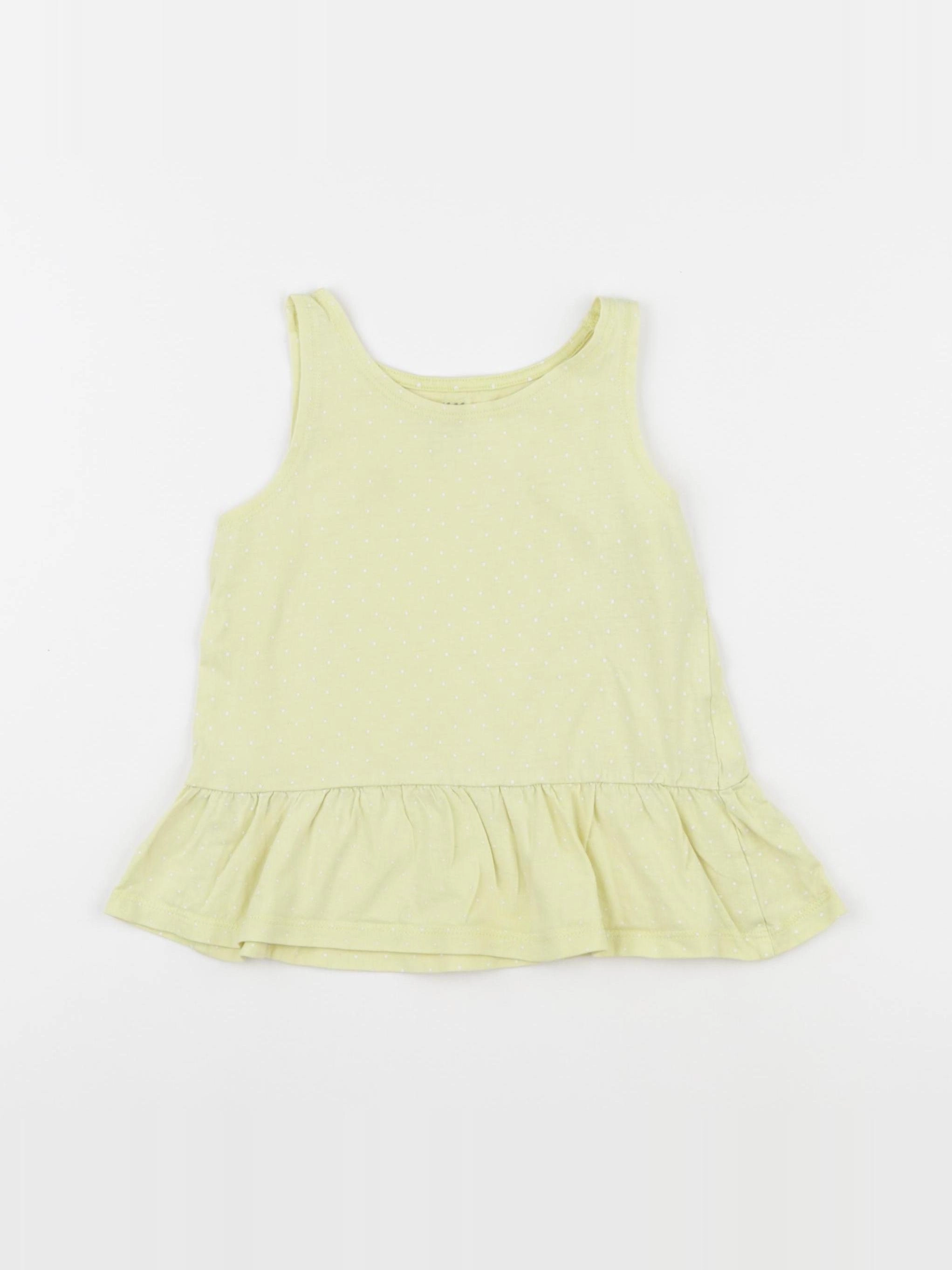 H&M - débardeur jaune - 2/4 ans