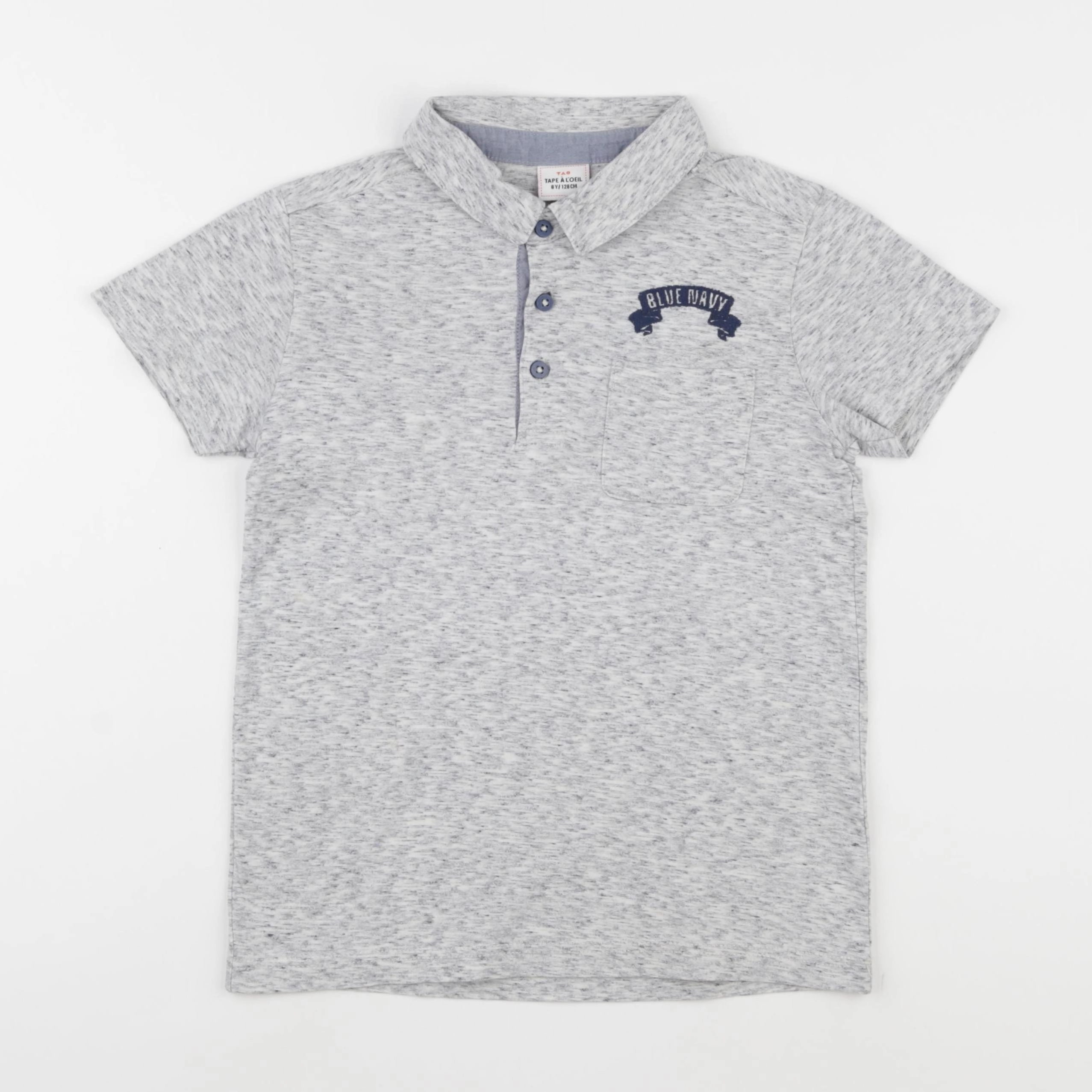 Tape à l'oeil - polo gris - 8 ans