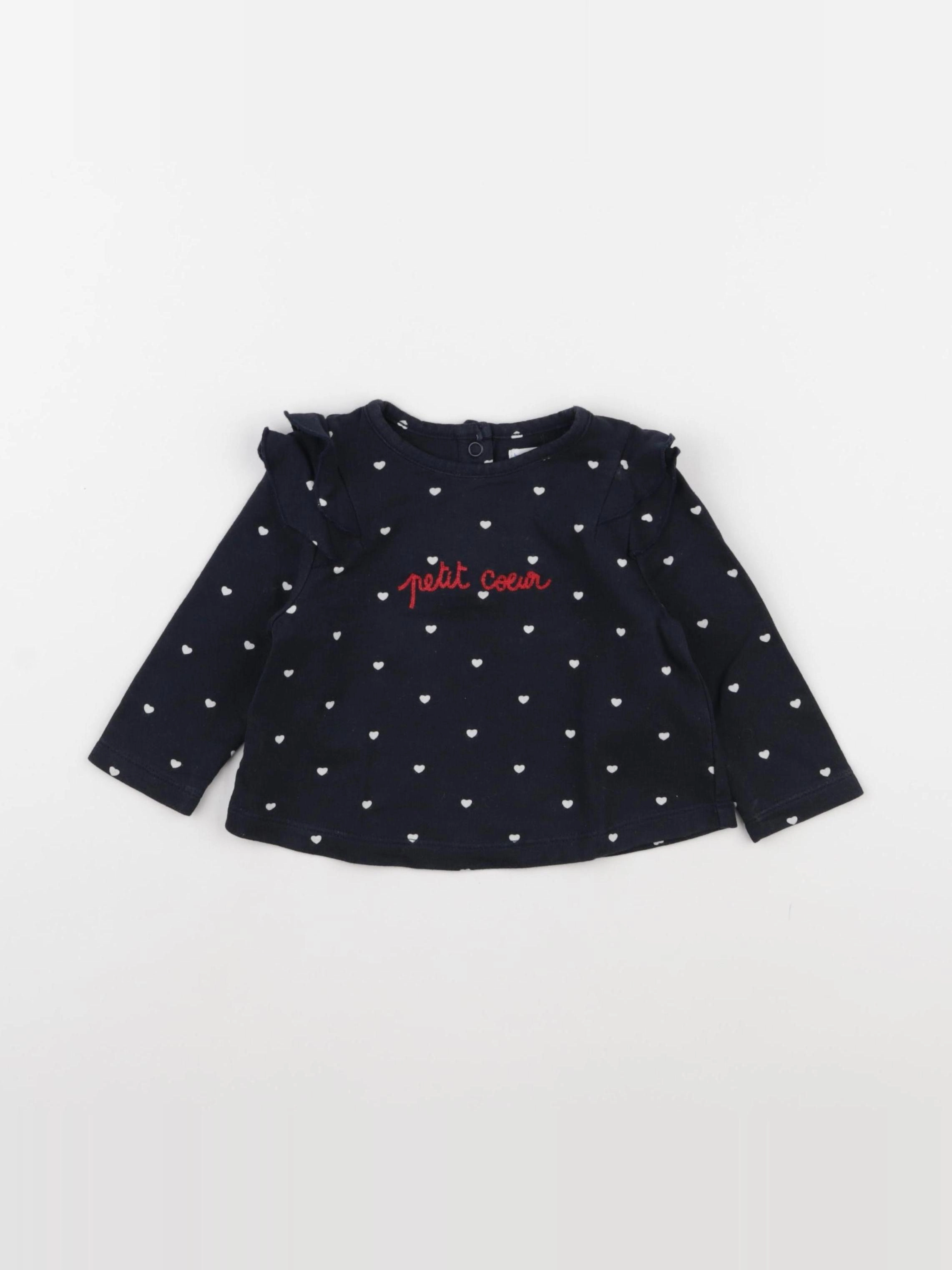 Boutchou - sweat bleu - 6 mois