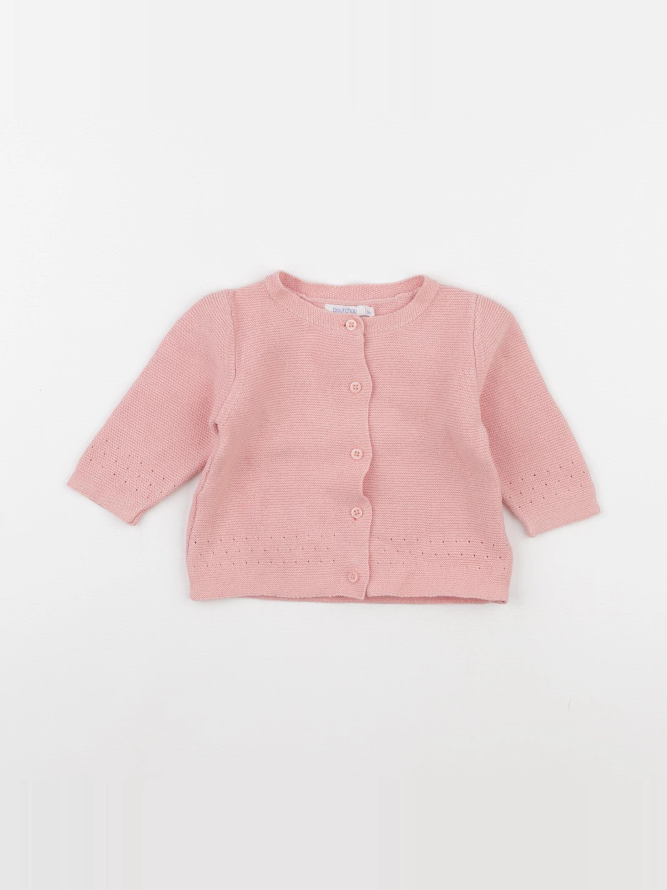 Boutchou - gilet rose - 6 mois
