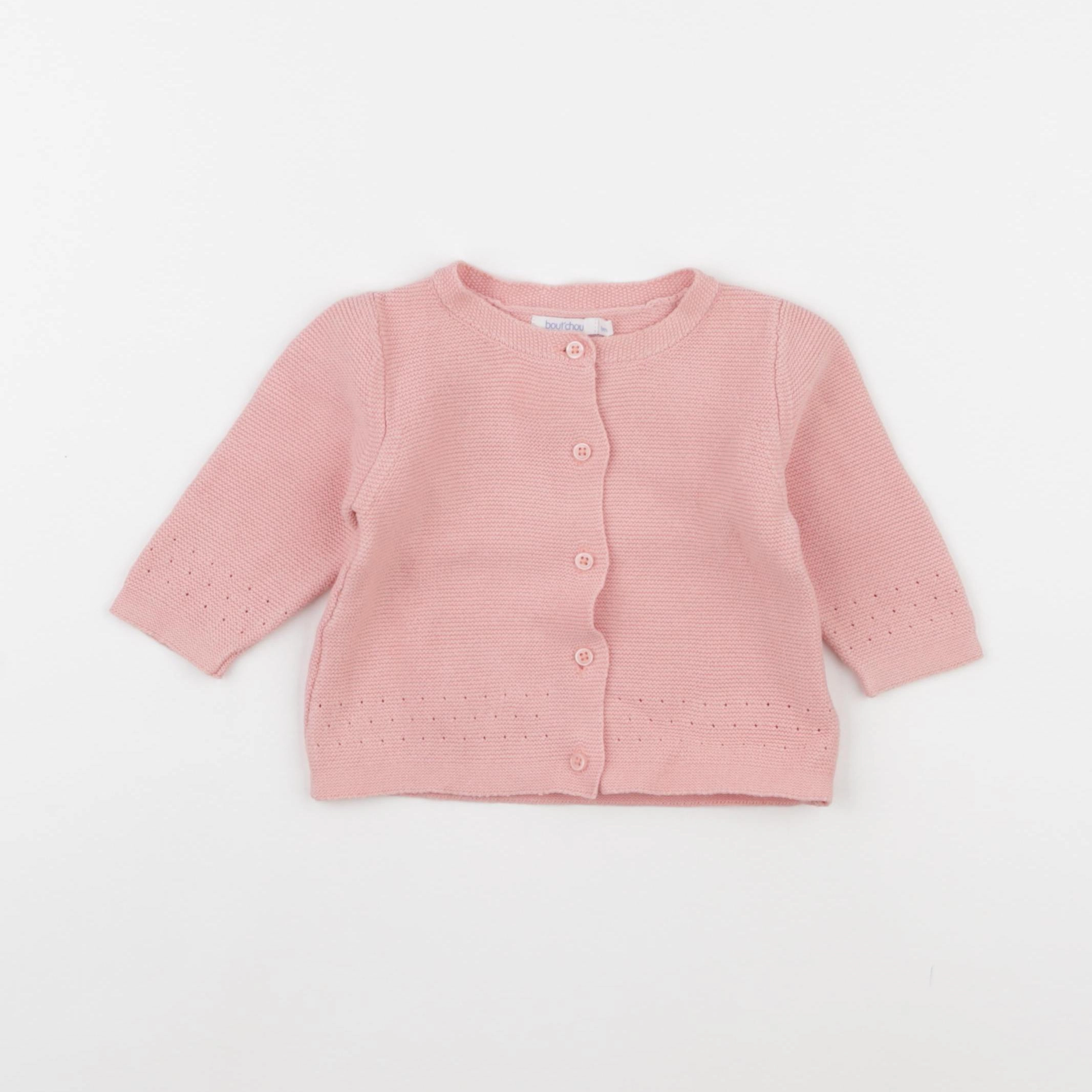 Boutchou - gilet rose - 6 mois