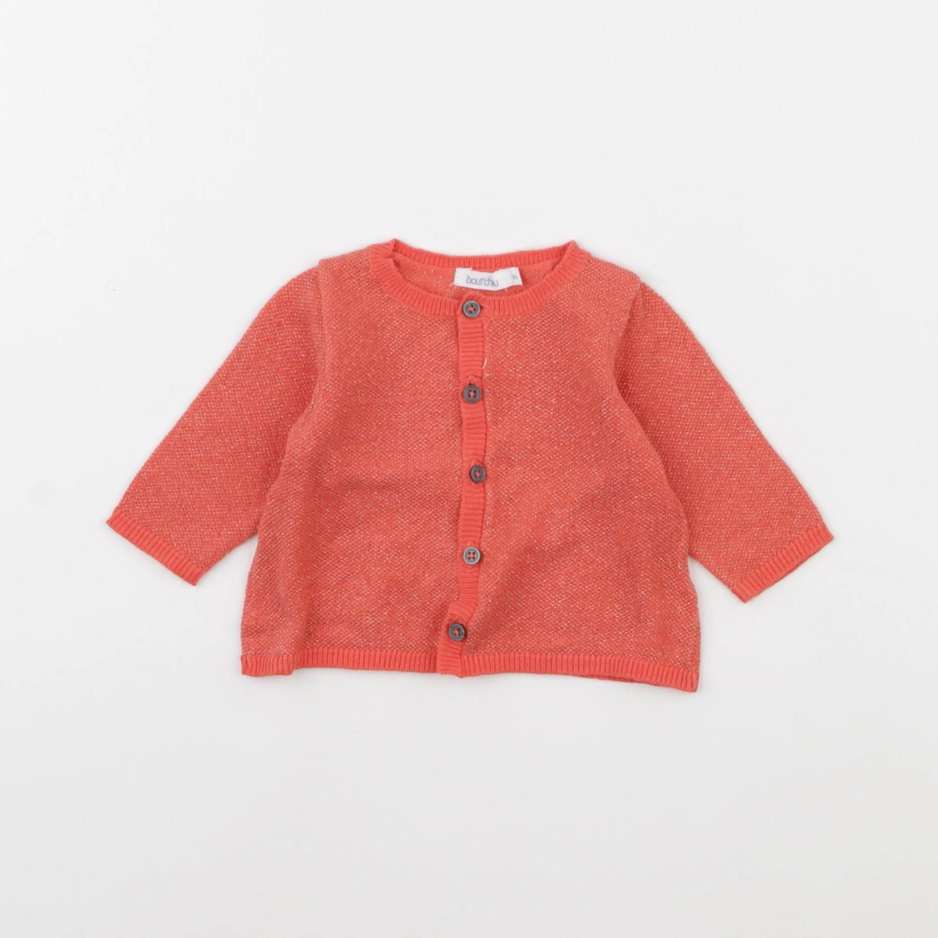 Boutchou - gilet rouge, or - 1 mois