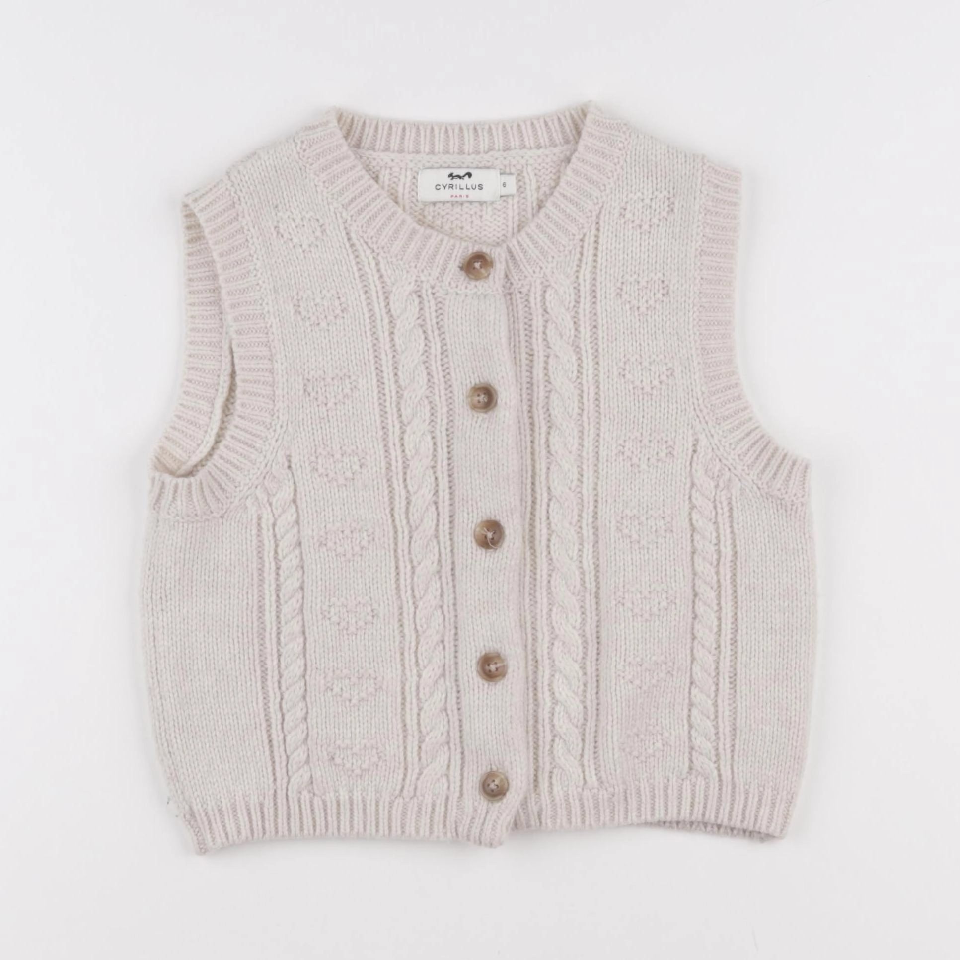 Cyrillus - gilet beige - 6 ans