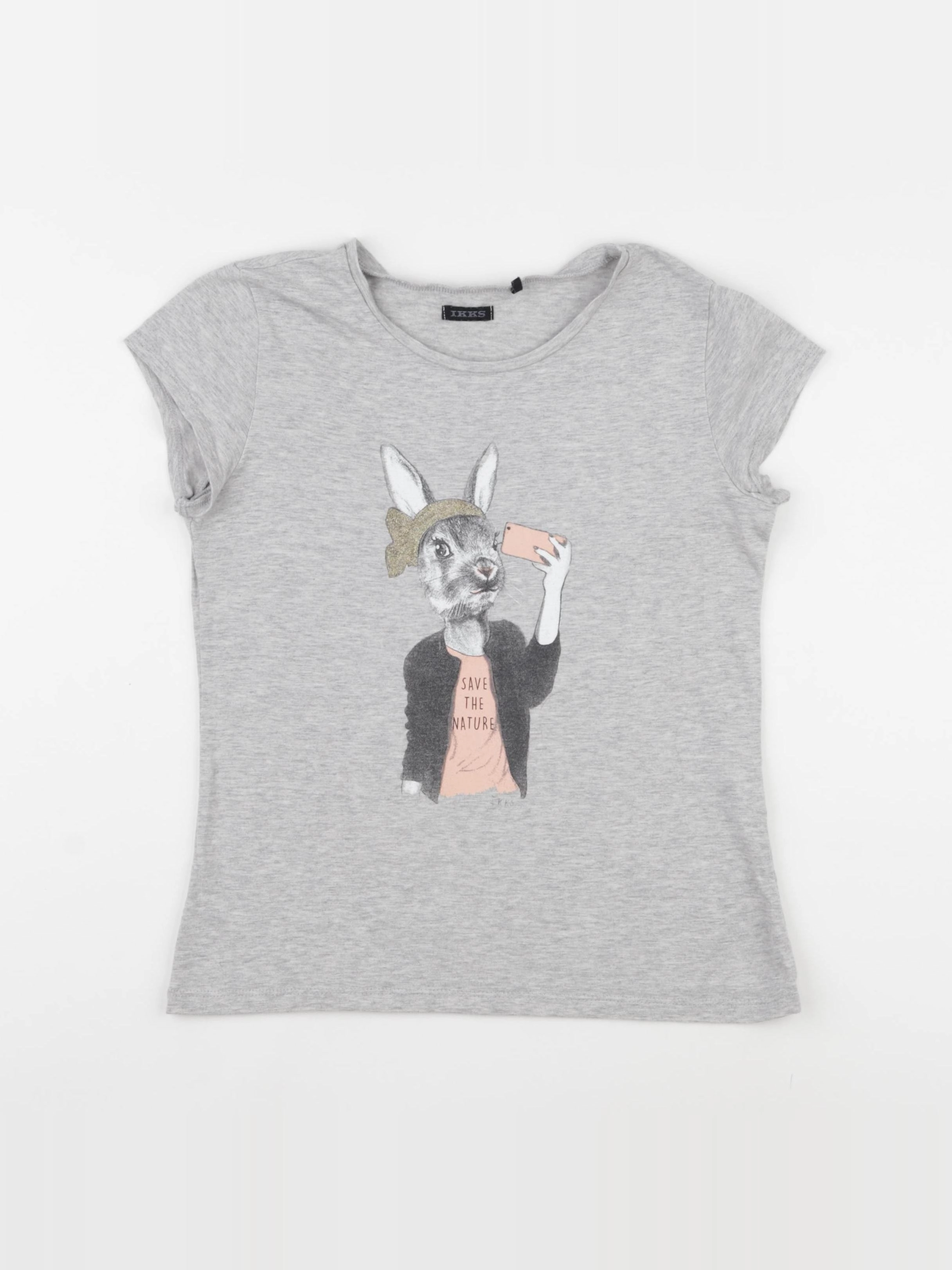 IKKS - tee-shirt gris - 10 ans