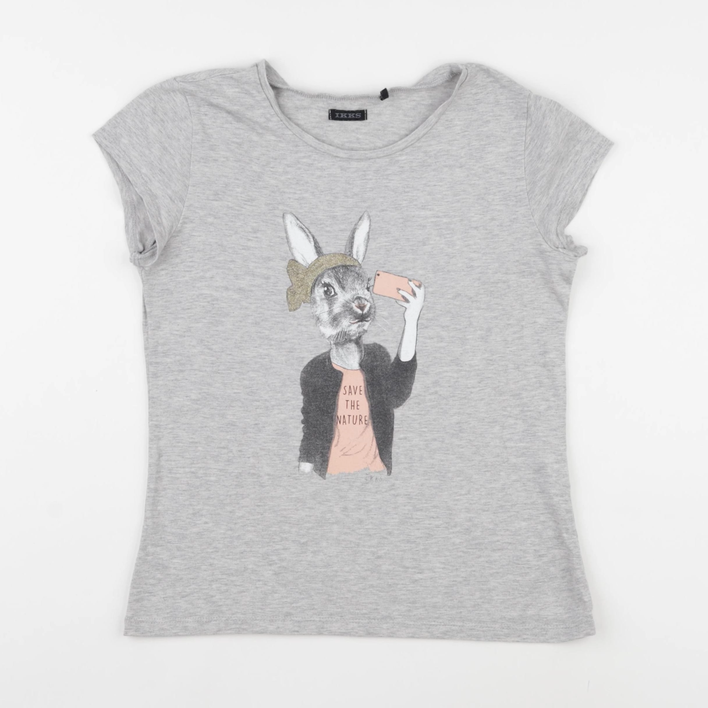 IKKS - tee-shirt gris - 10 ans