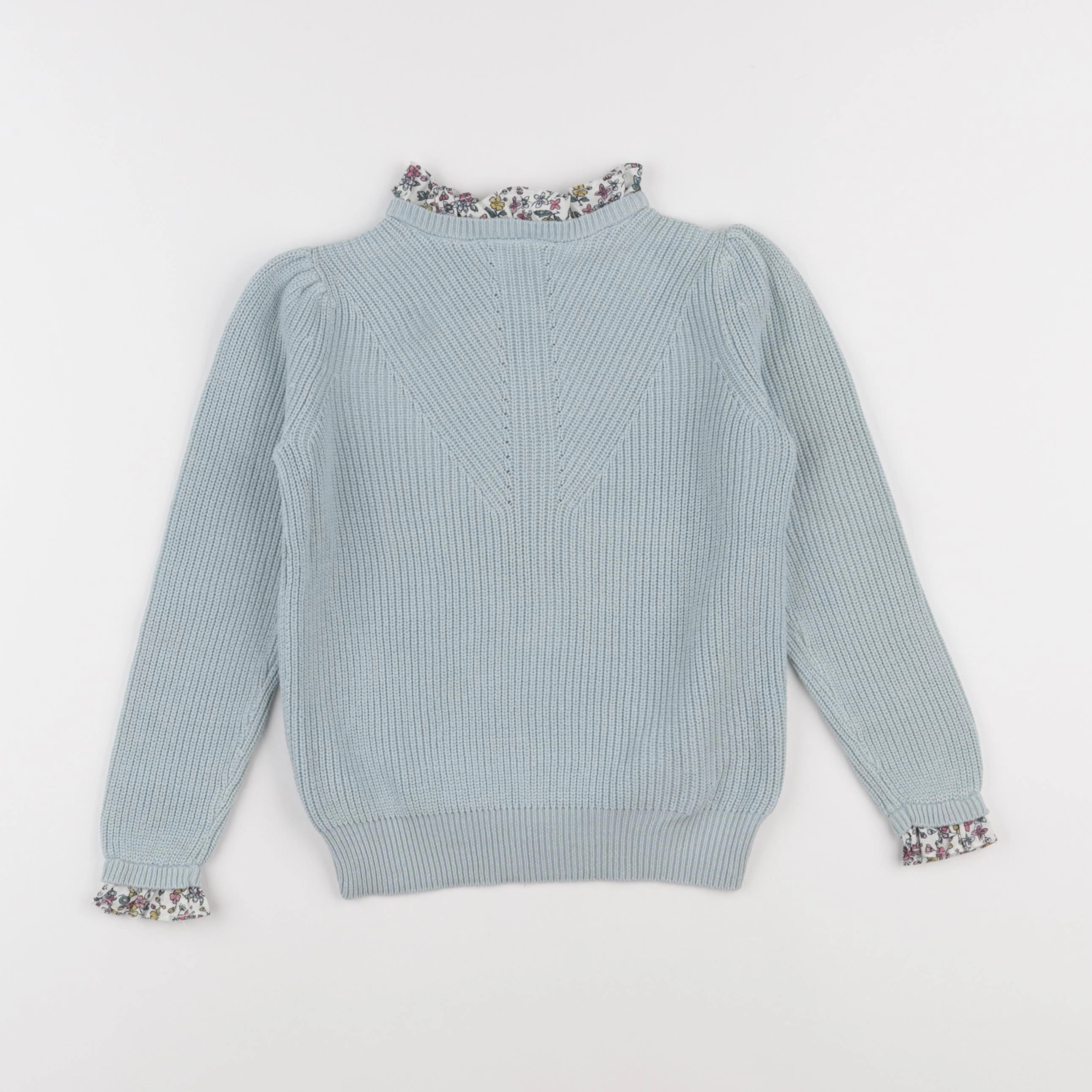 Monoprix - pull bleu - 6 ans