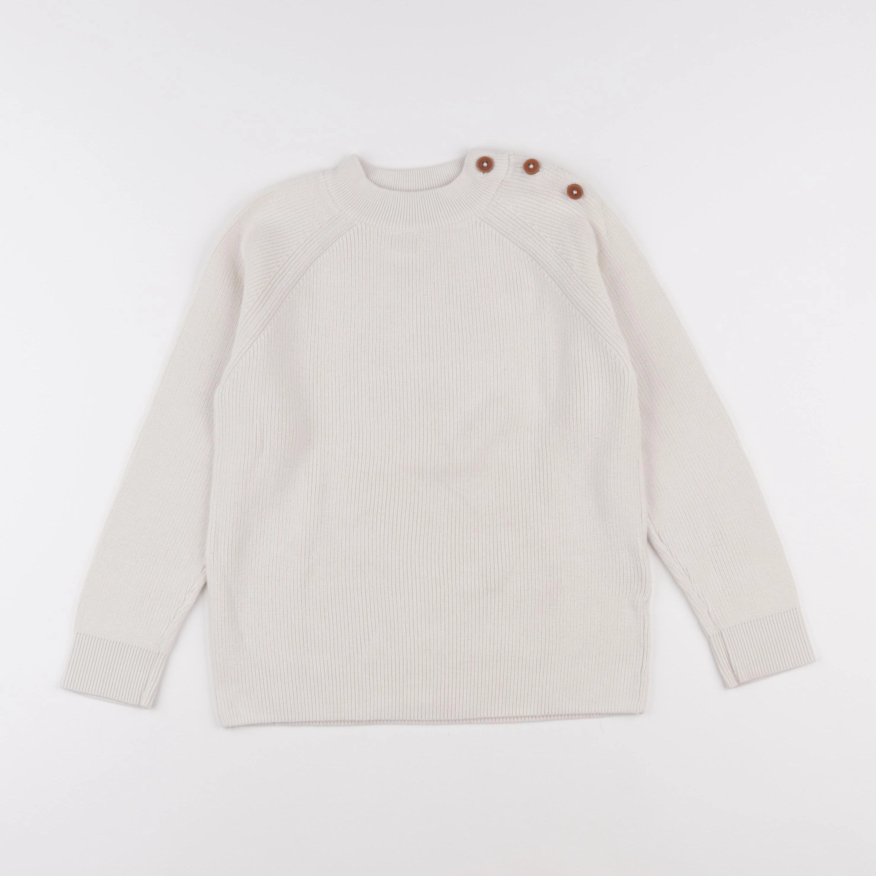 Monoprix - pull beige - 8 ans
