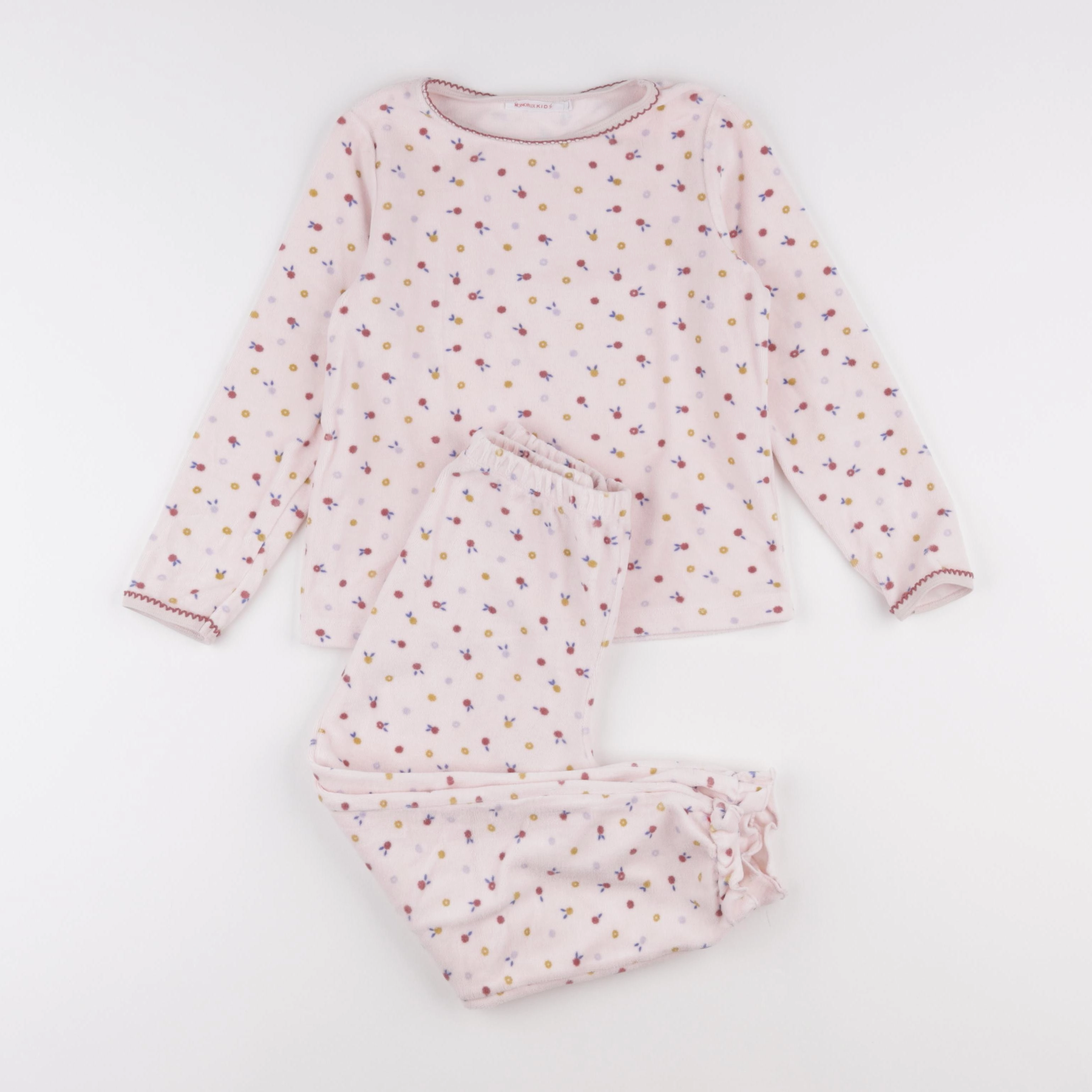 Monoprix - pyjama velours rose - 6 ans