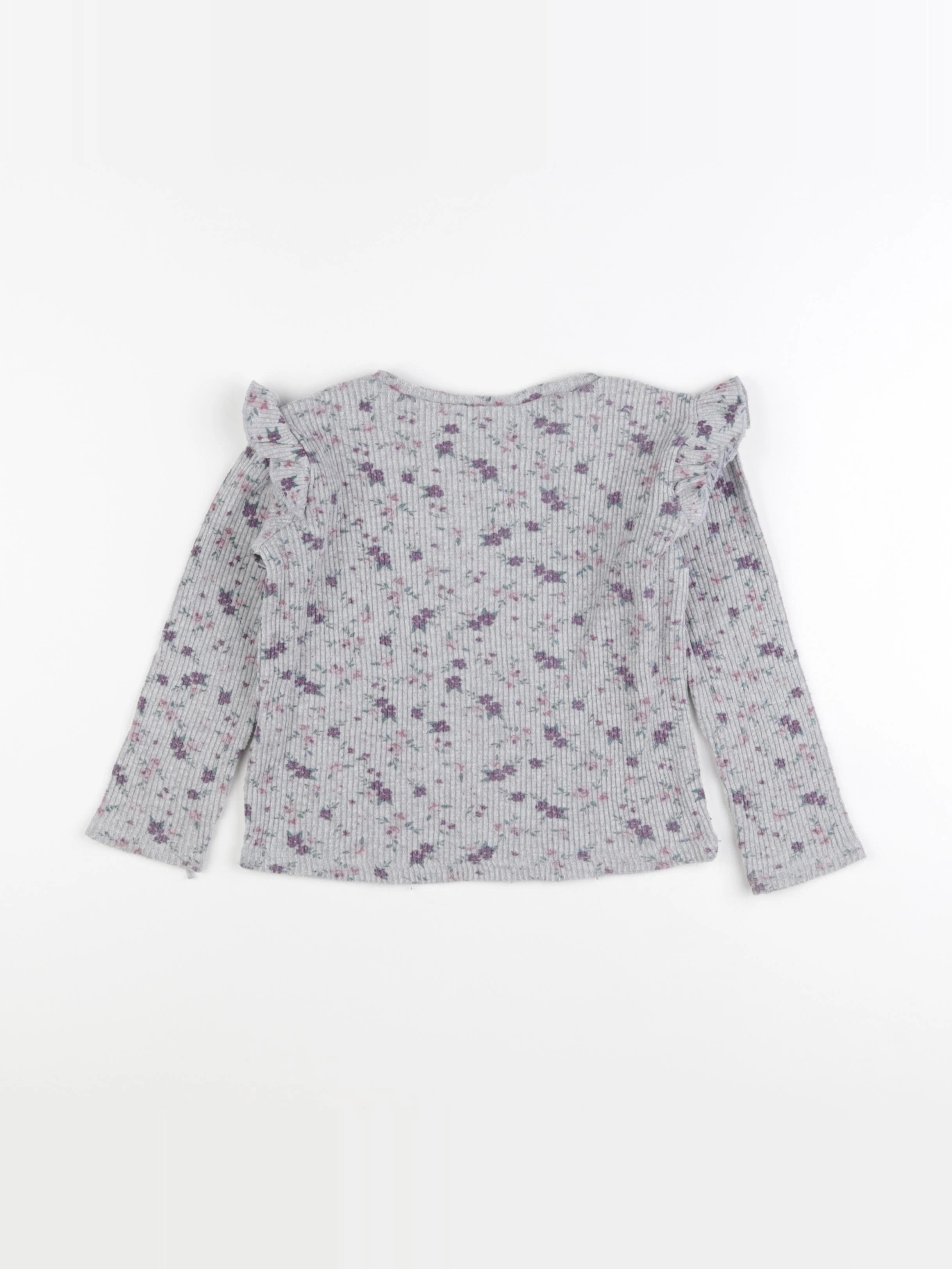 Zara - tee-shirt gris, violet - 3/4 ans