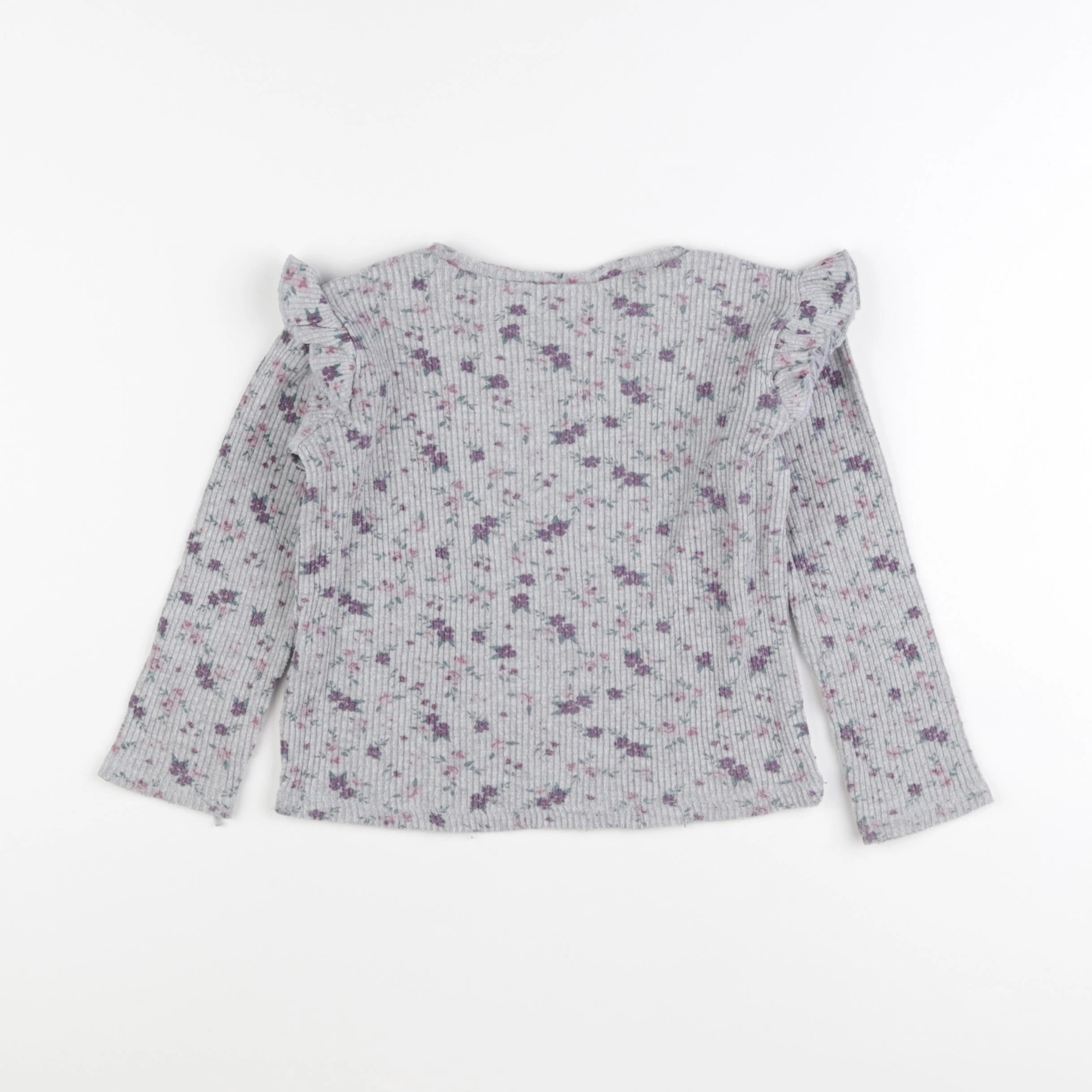 Zara - tee-shirt gris, violet - 3/4 ans
