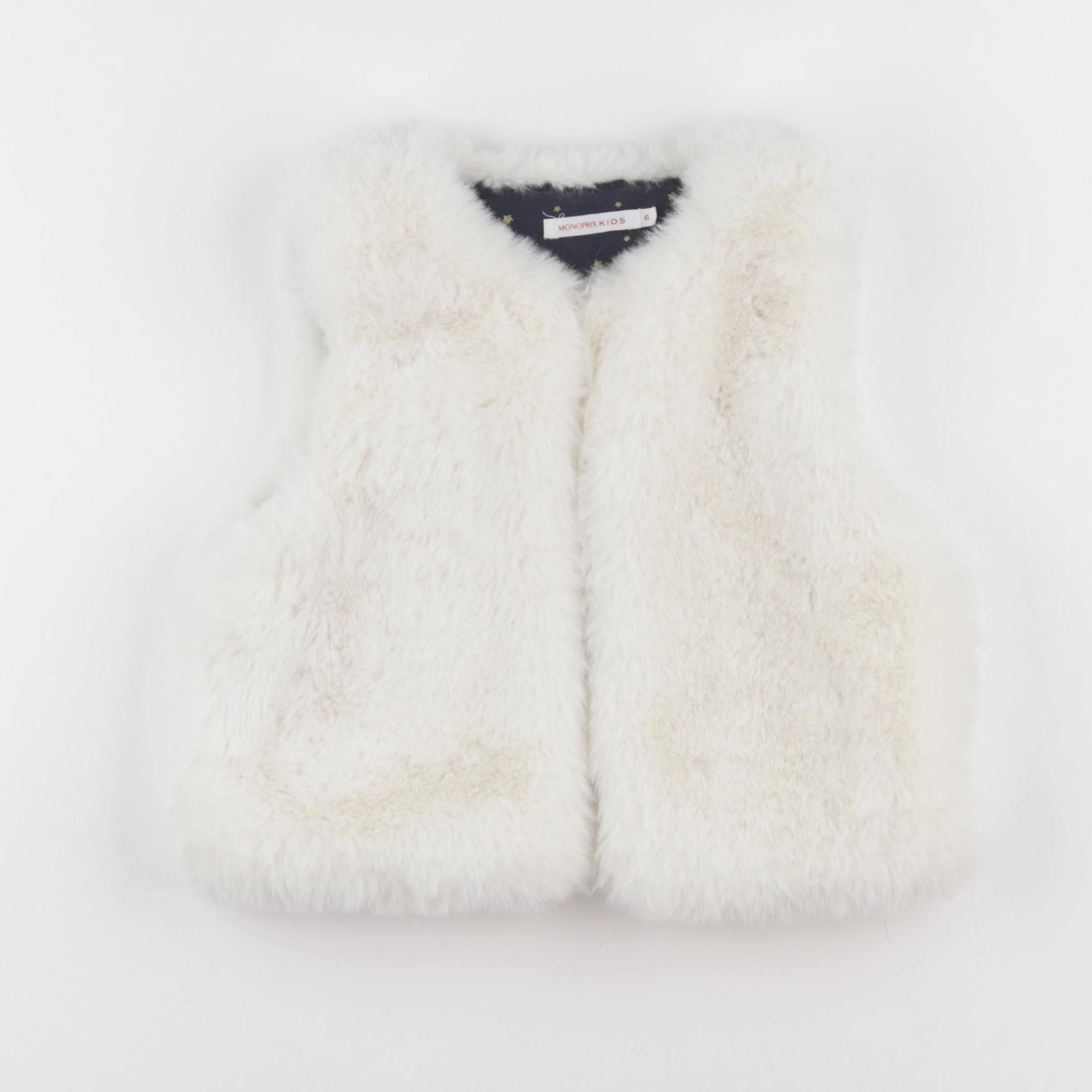 Monoprix - gilet blanc - 6 ans