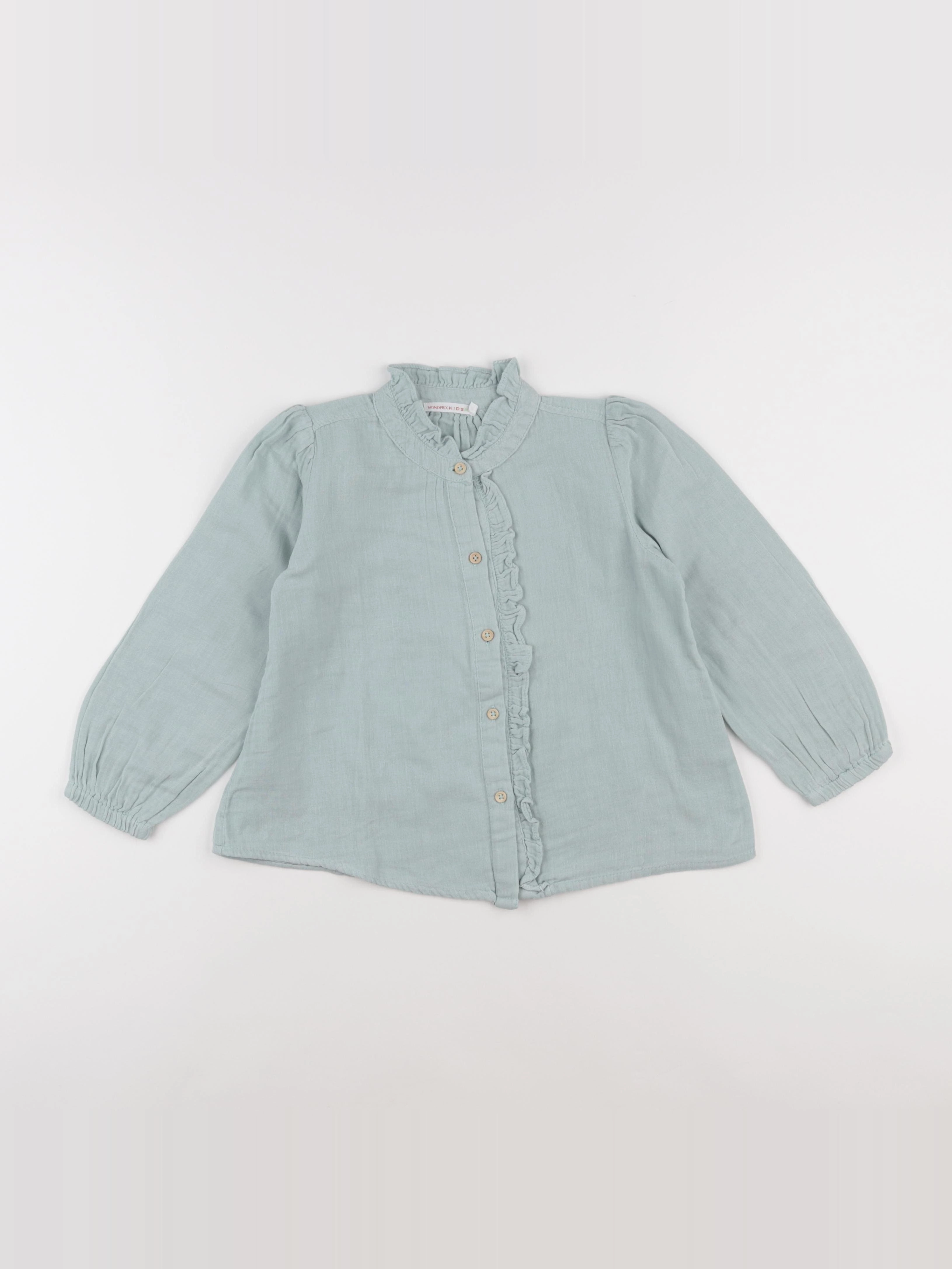 Monoprix - blouse vert - 6 ans