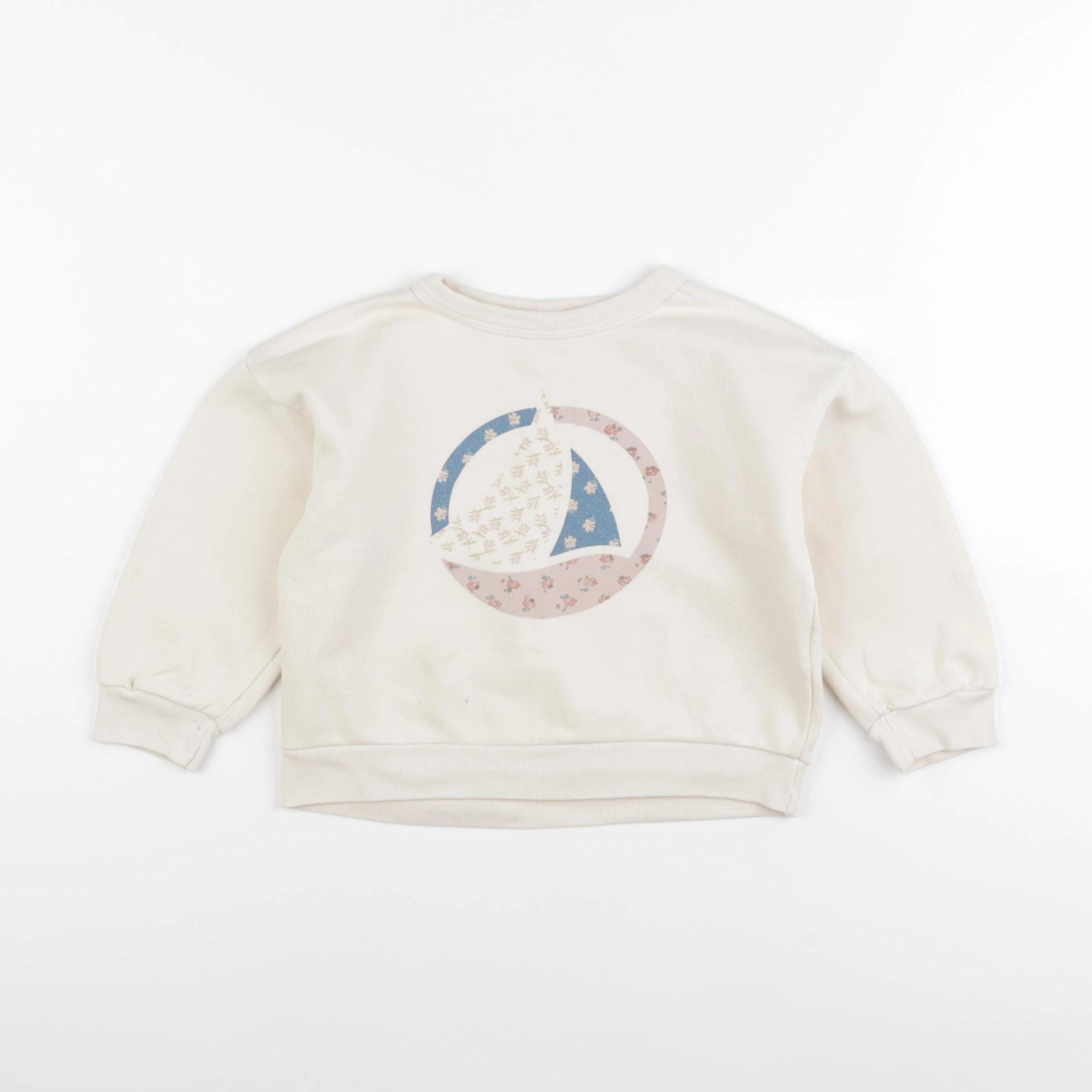 Petit Bateau - sweat beige - 4 ans