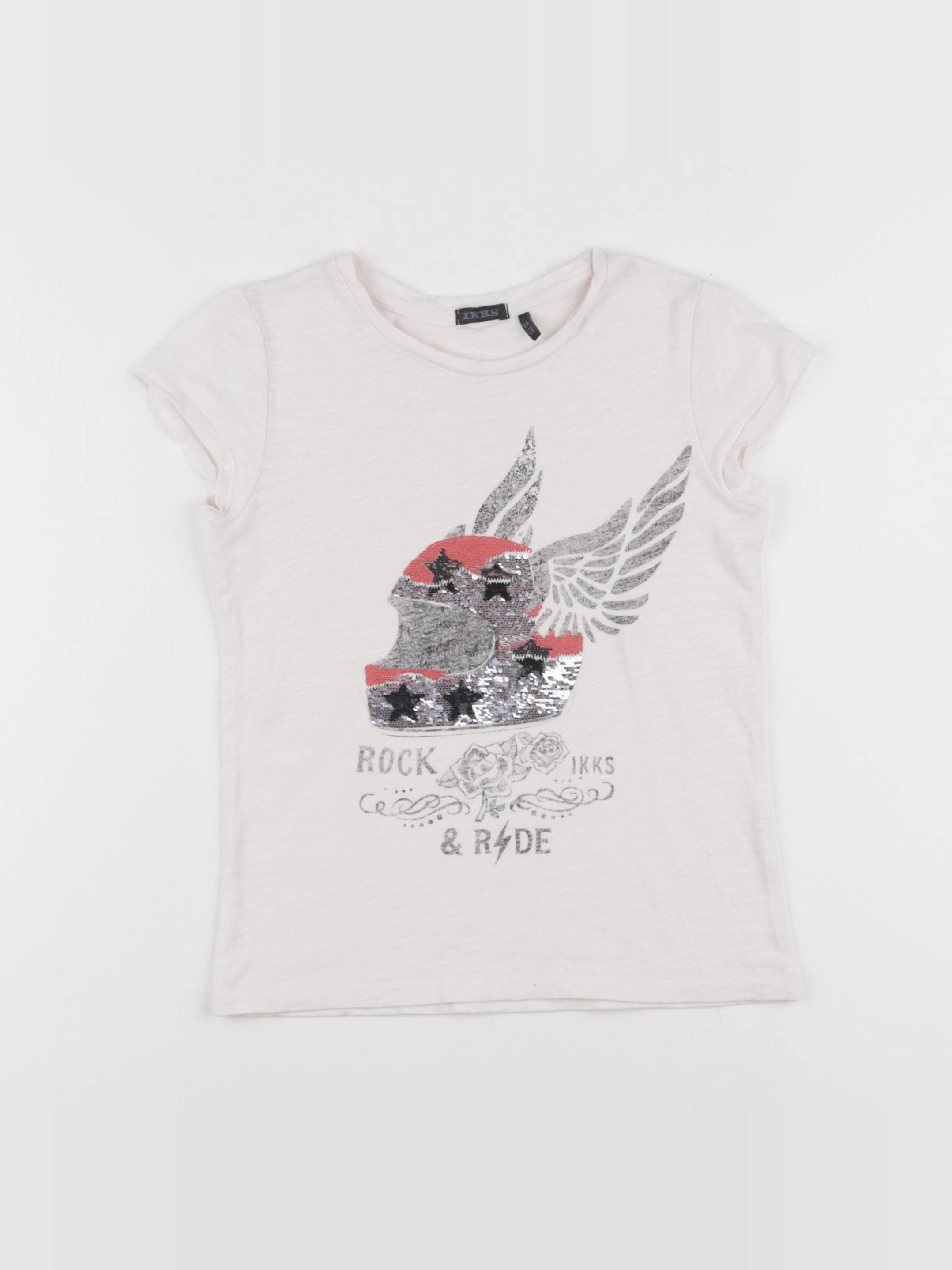 IKKS - tee-shirt blanc - 8 ans