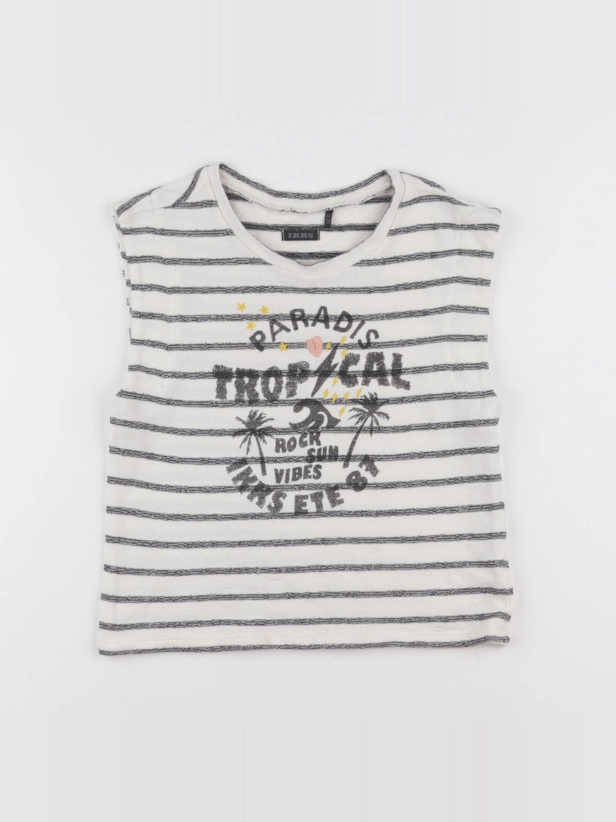 IKKS - tee-shirt beige - 8 ans