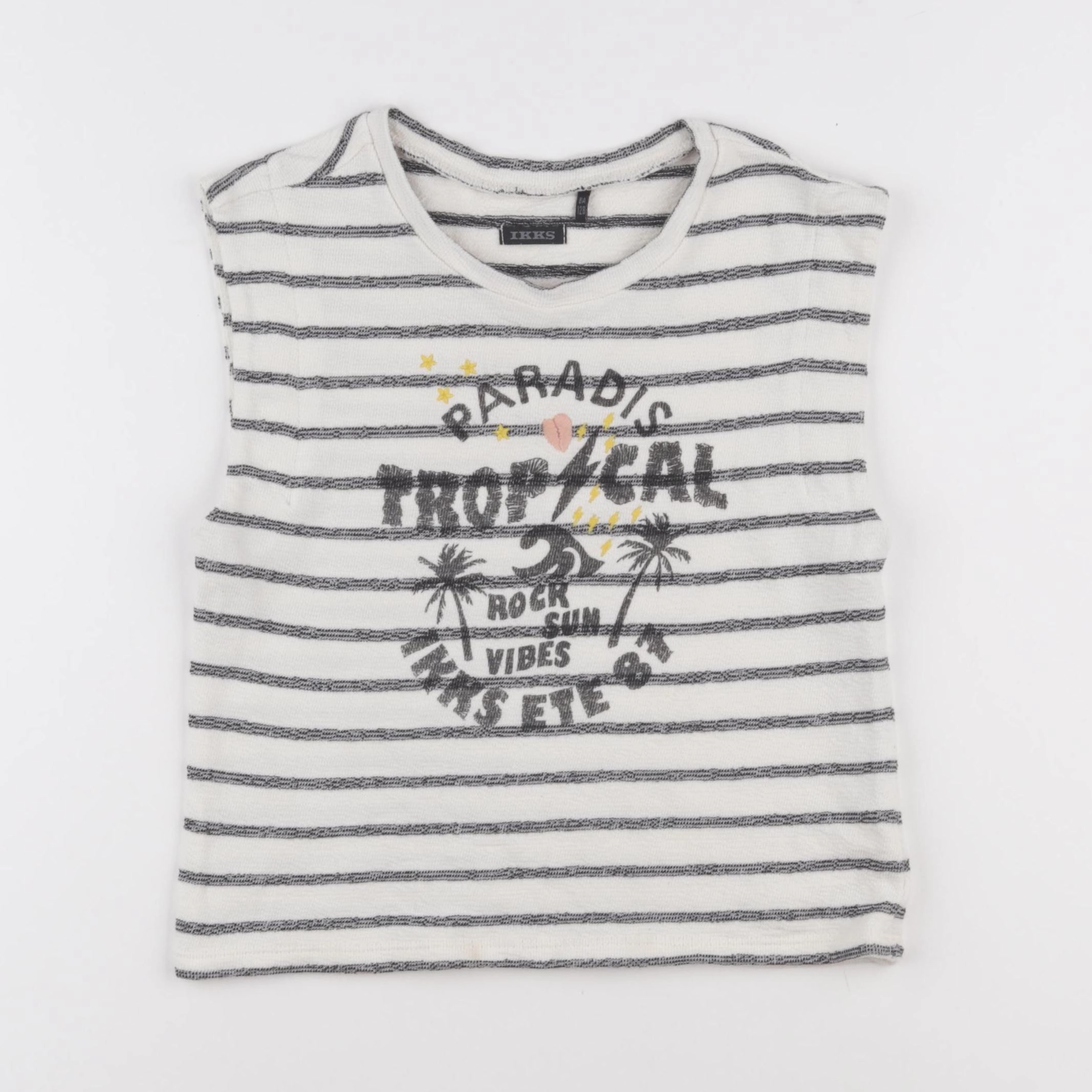 IKKS - tee-shirt beige - 8 ans