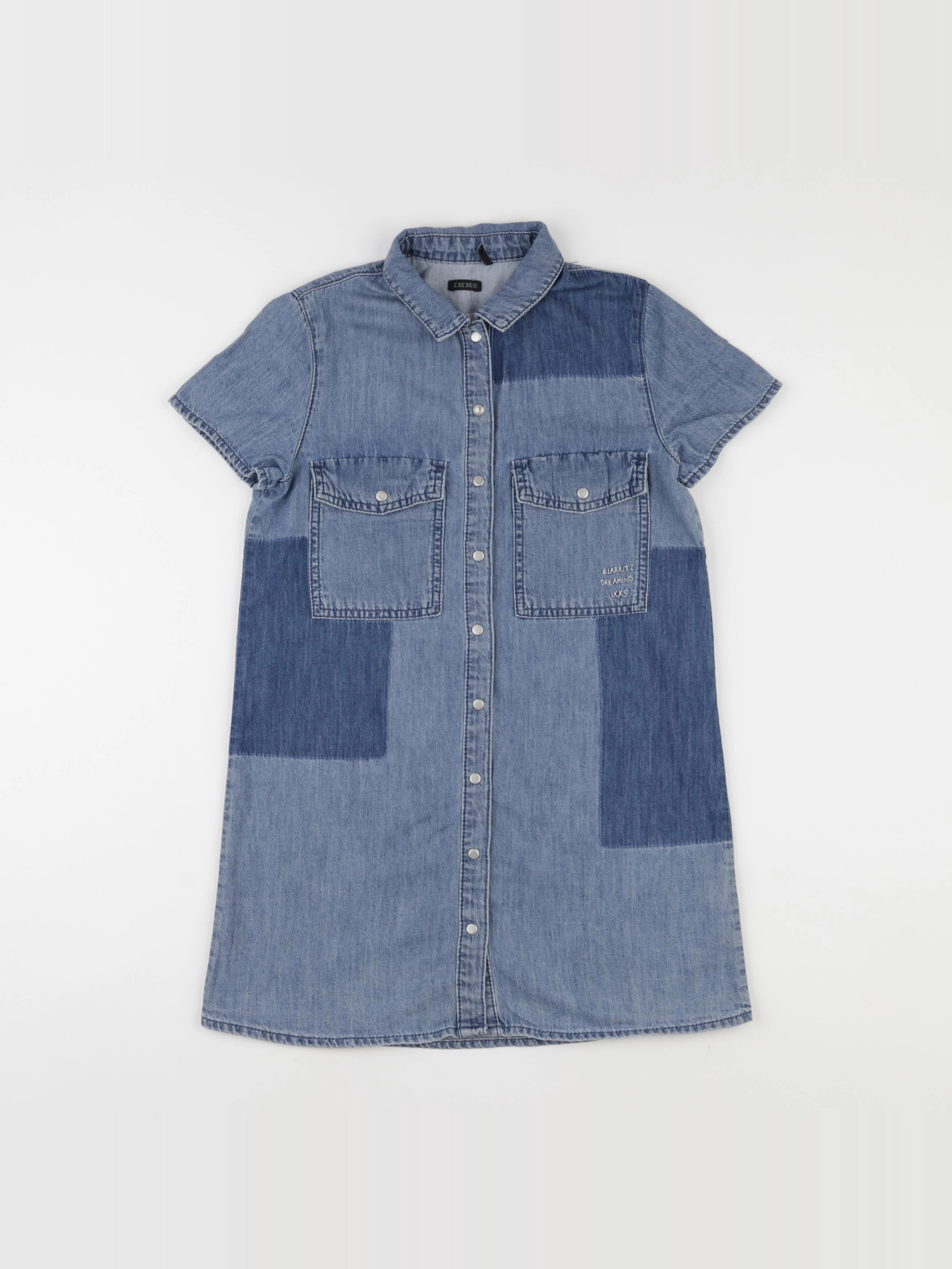 IKKS - robe imprimé au dos bleu - 10 ans