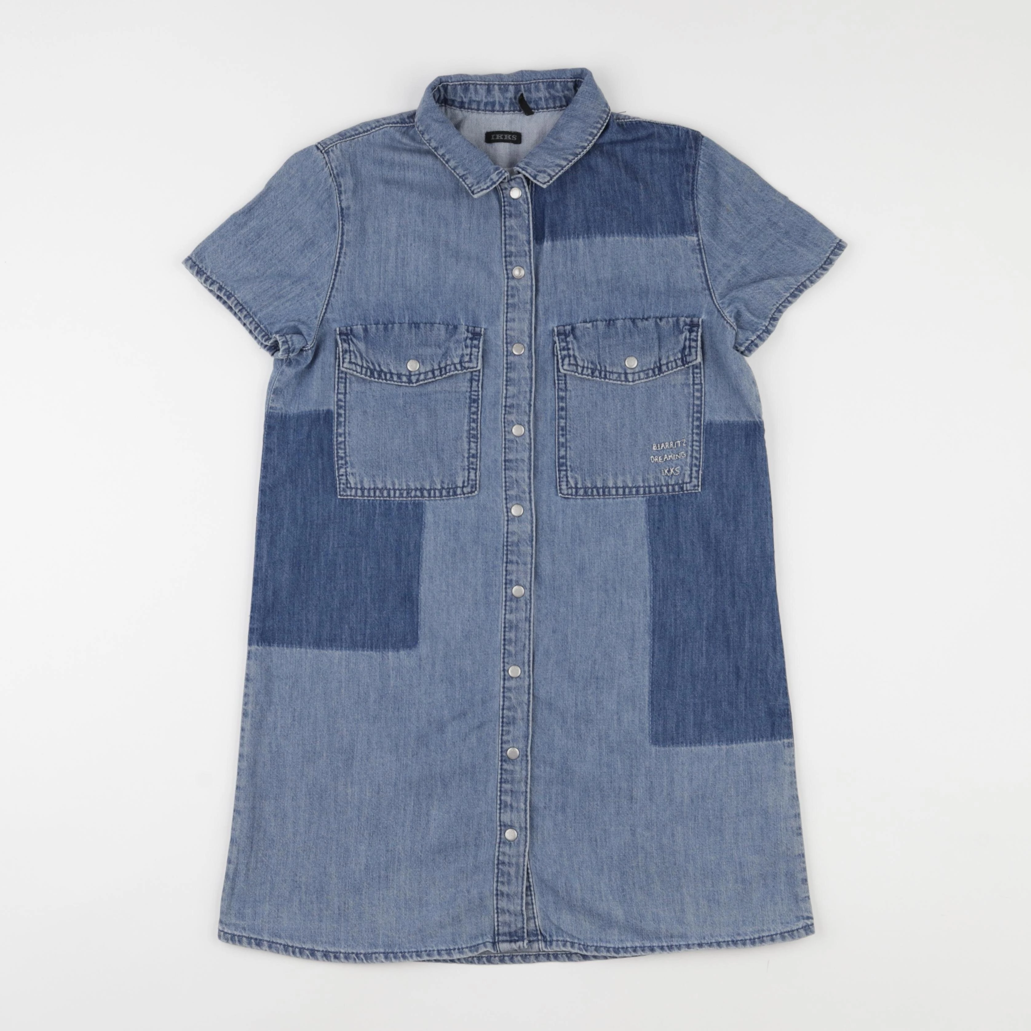 IKKS - robe imprimé au dos bleu - 10 ans