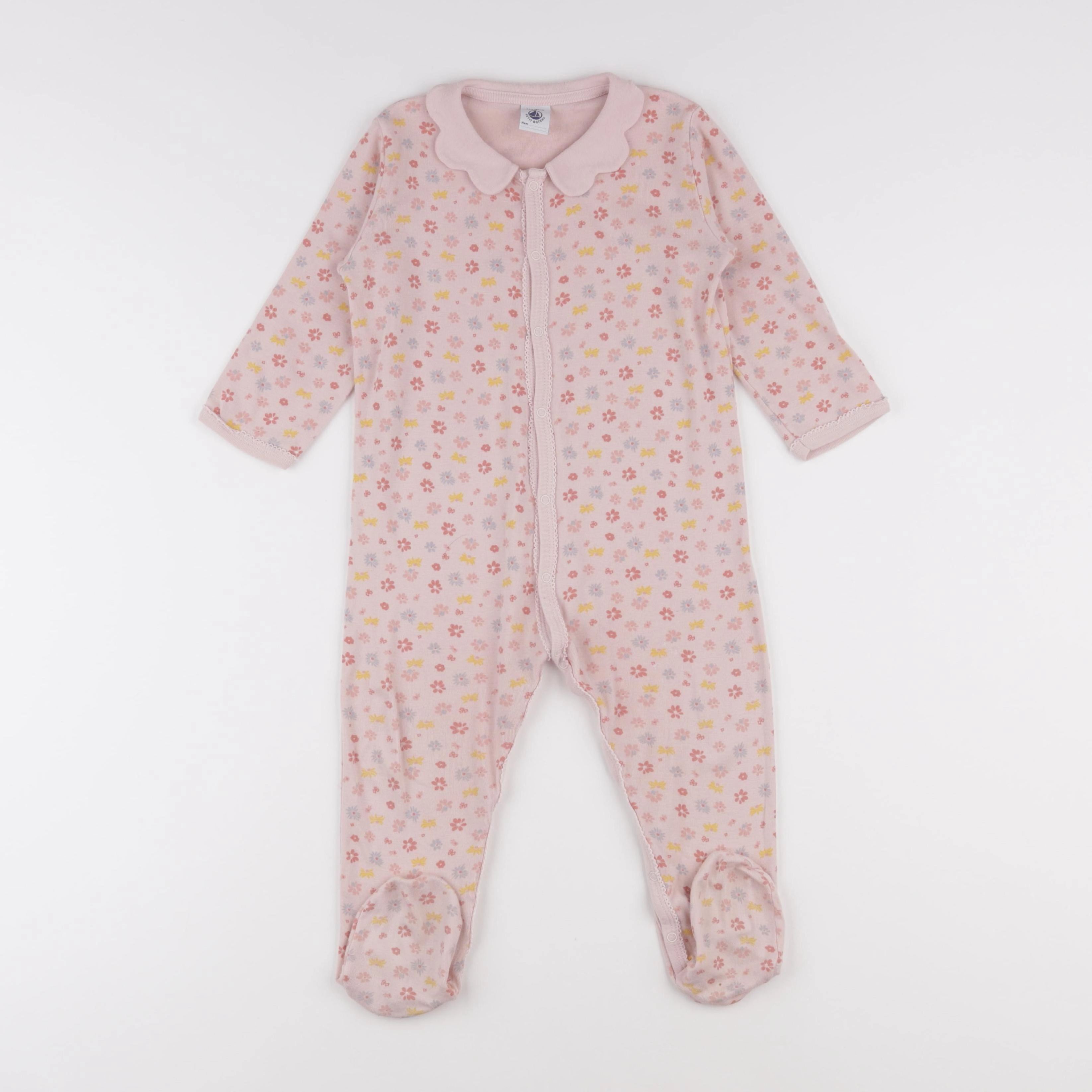 Petit Bateau - pyjama coton rose - 24 mois