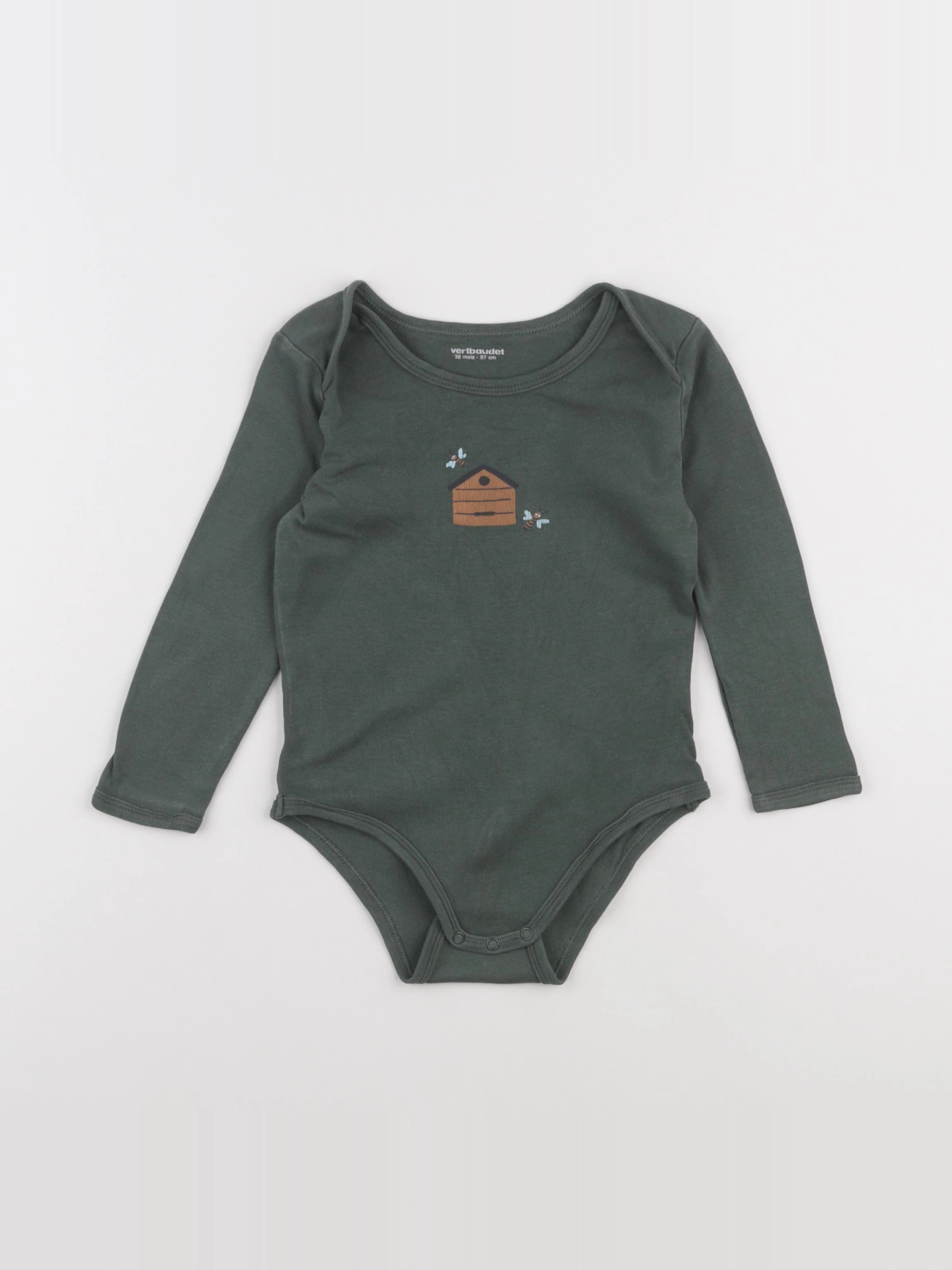 Vertbaudet - body vert - 36 mois