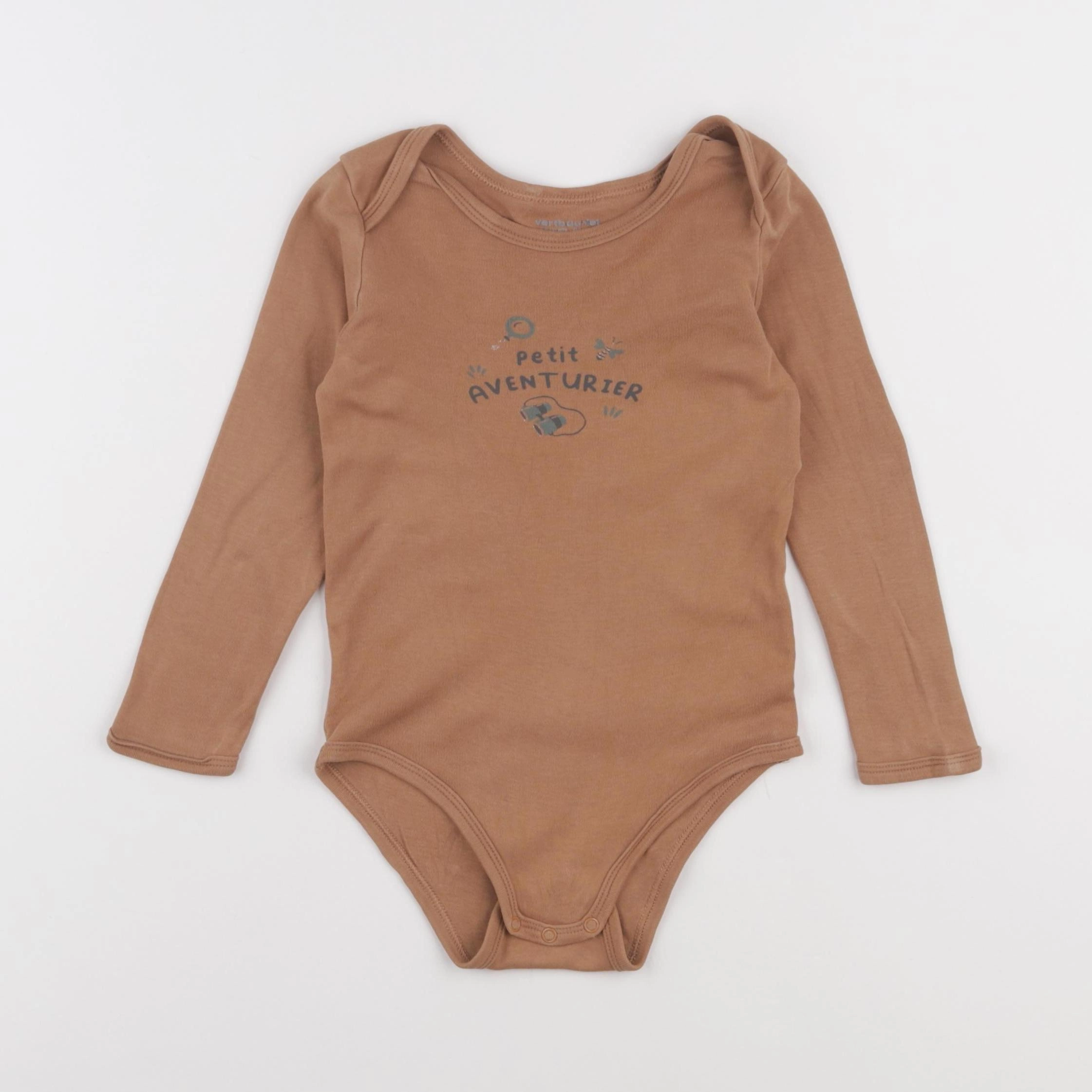 Vertbaudet - body marron - 36 mois
