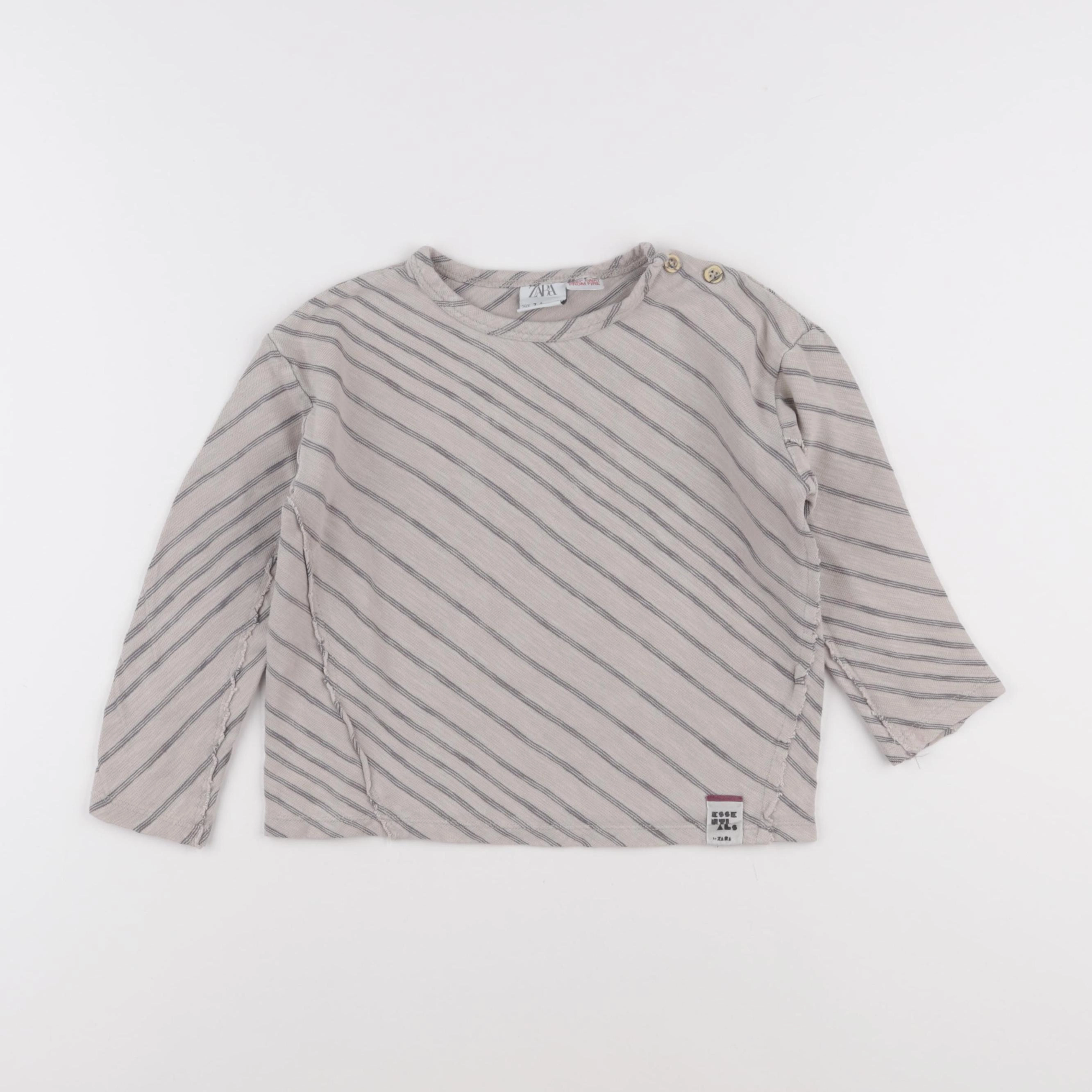 Zara - tee-shirt marron - 3/4 ans