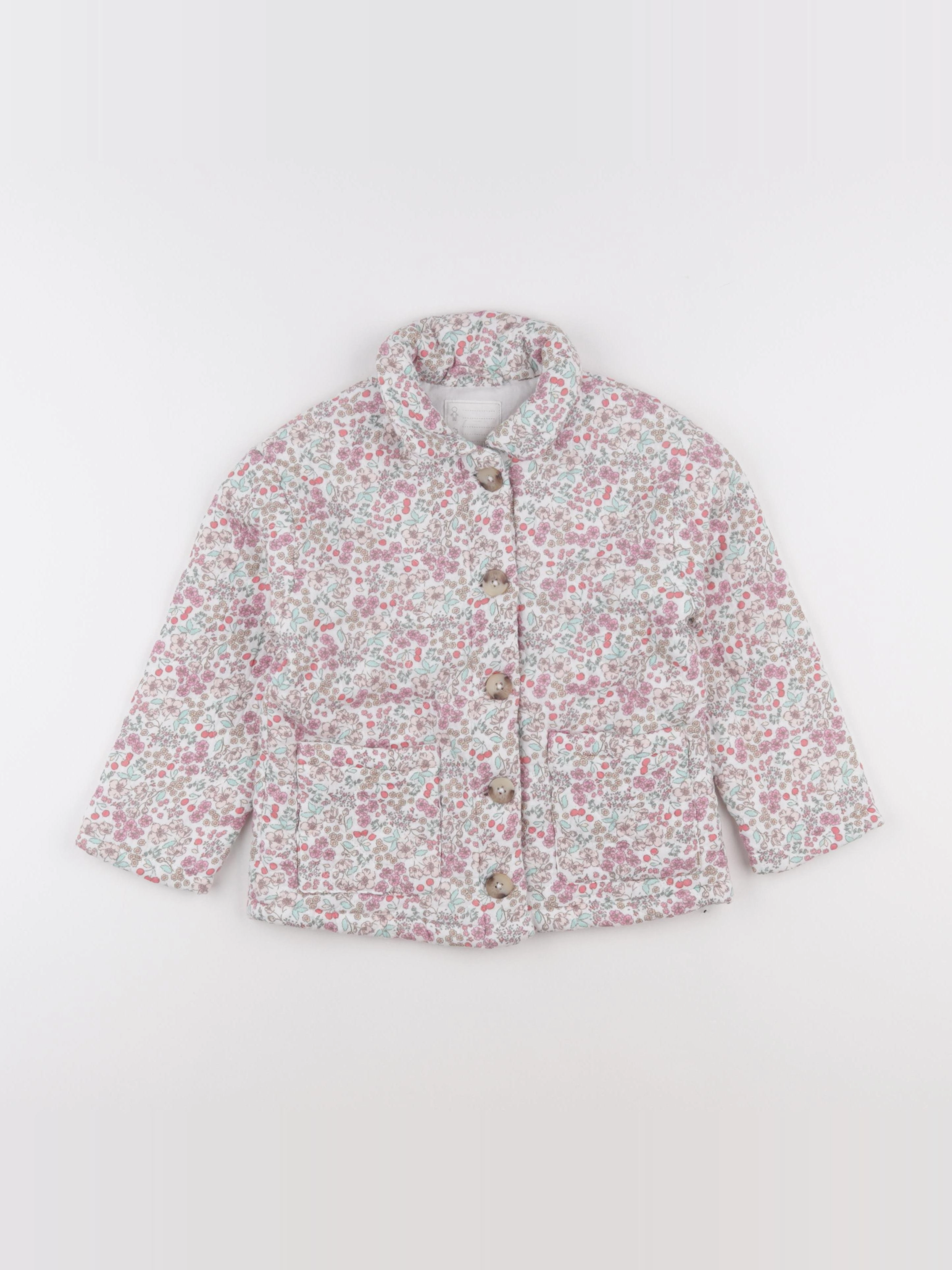 Vertbaudet - veste doublé rose - 6 ans