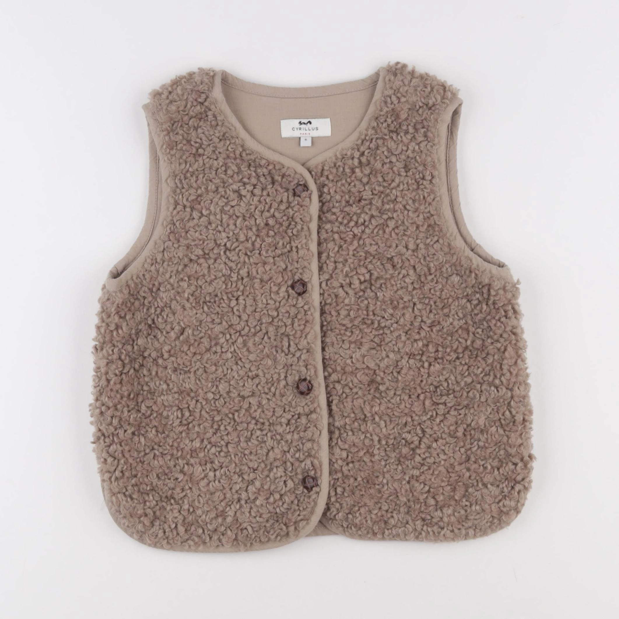 Cyrillus - gilet marron - 6 ans
