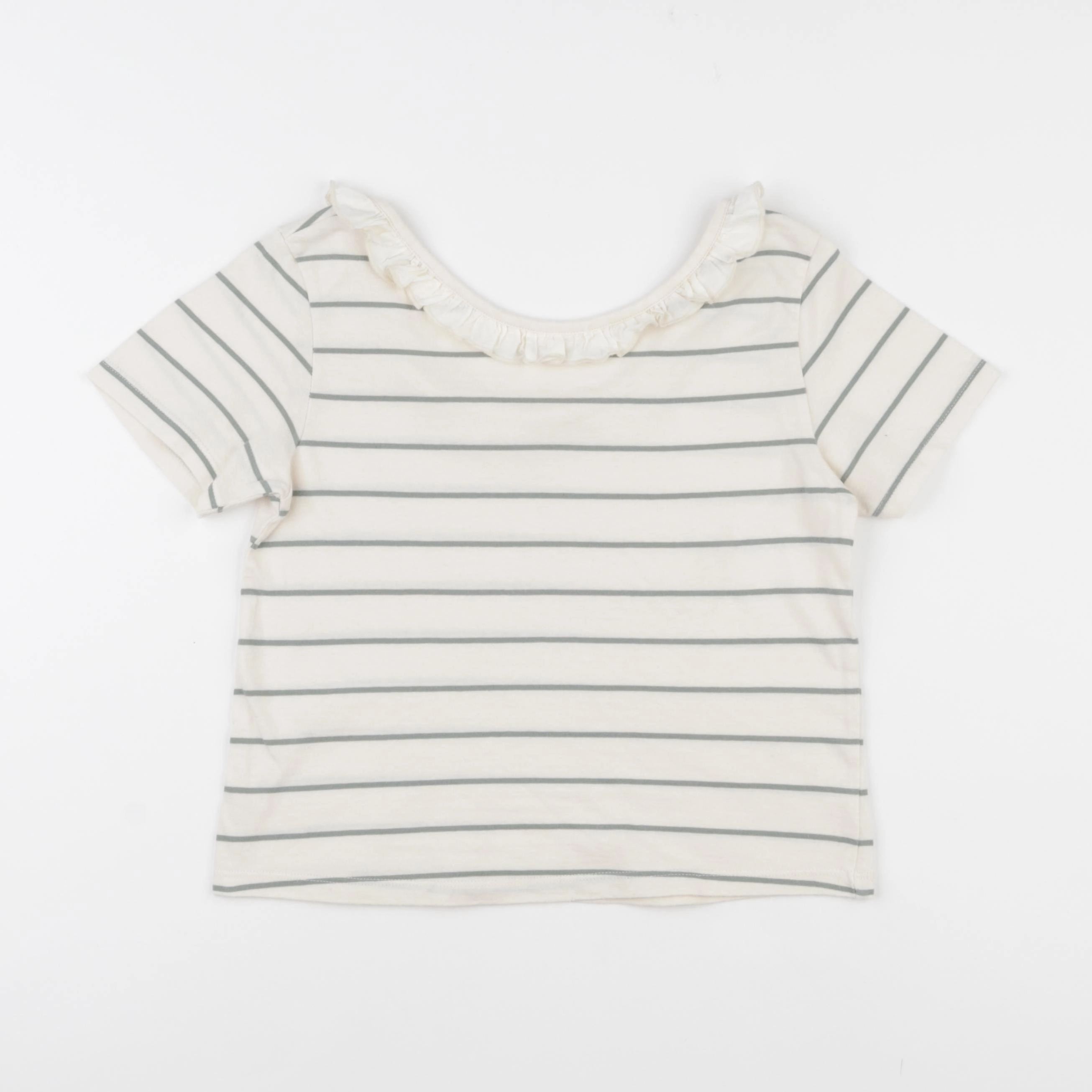 Cyrillus - tee-shirt beige, vert - 8 ans