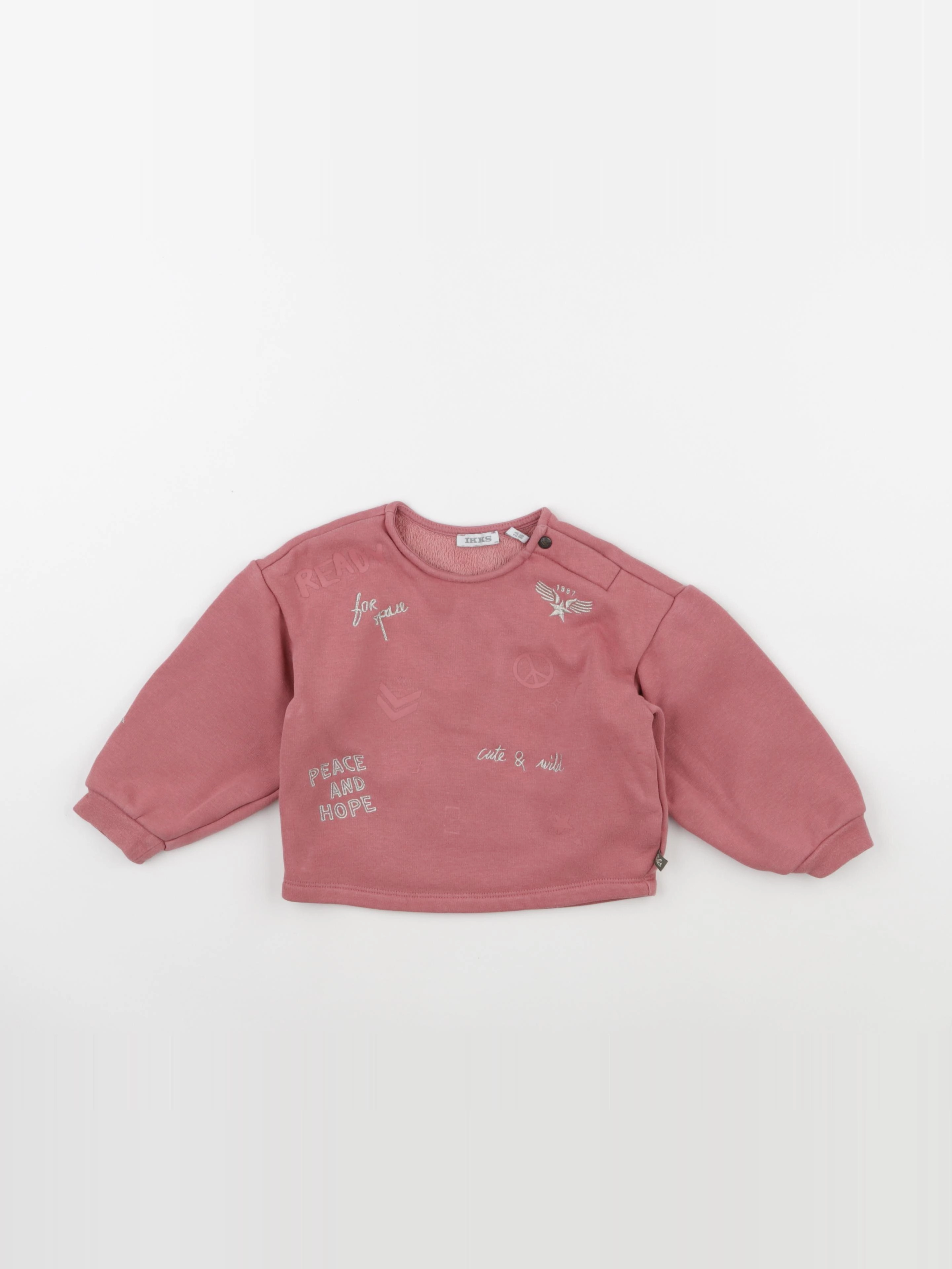IKKS - sweat rose - 2 ans