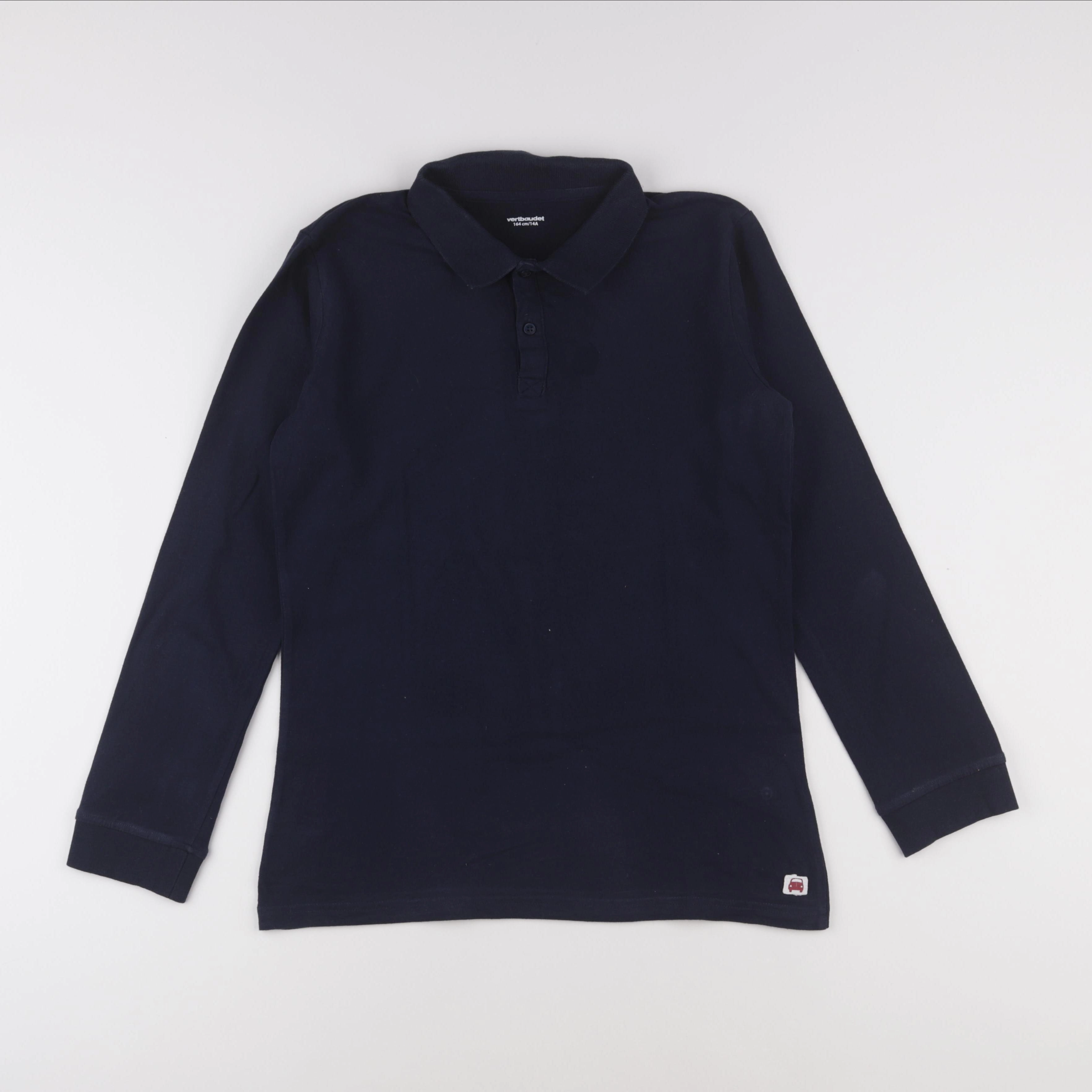 Vertbaudet - polo bleu - 14 ans