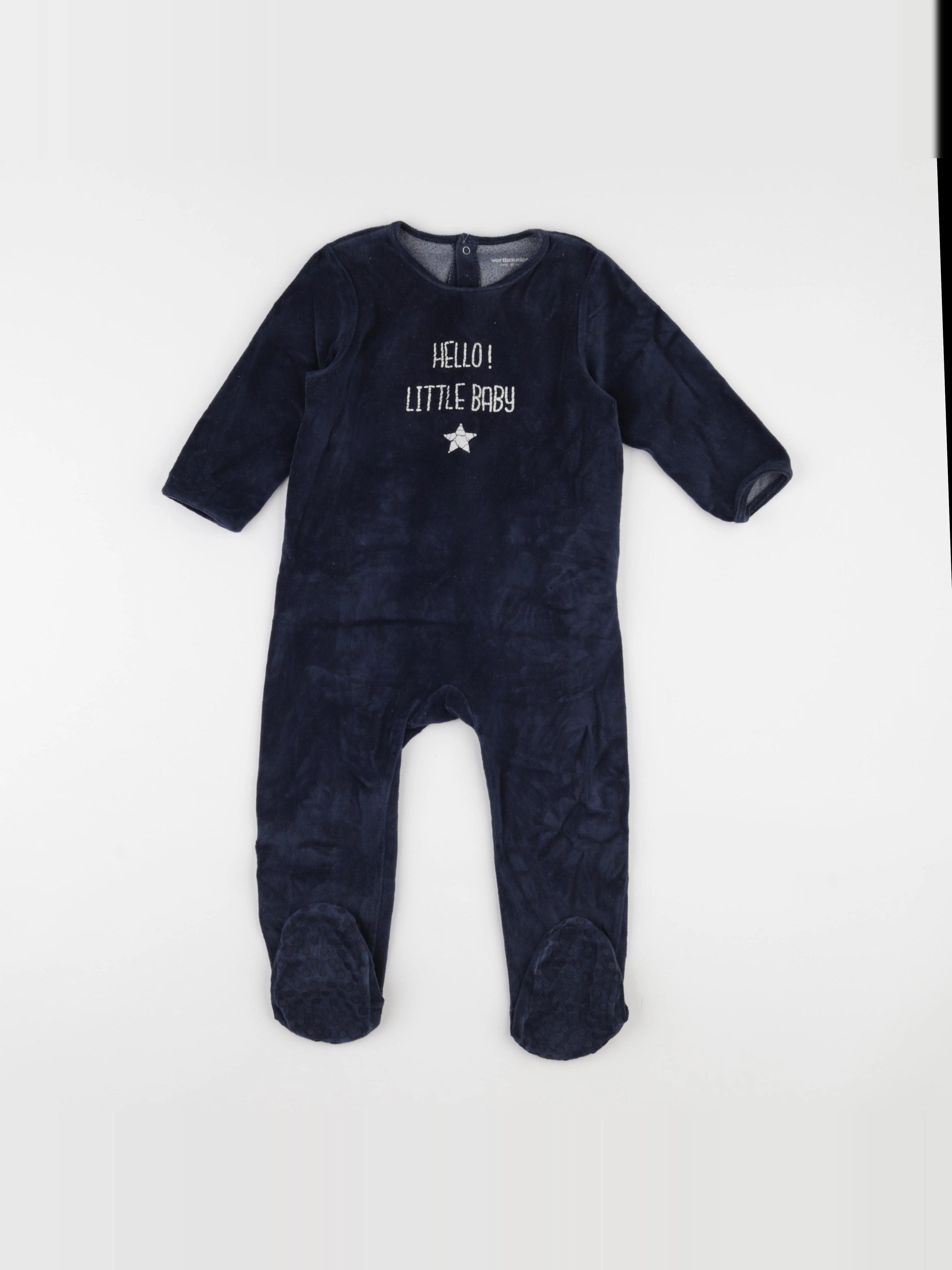 Vertbaudet - pyjama velours bleu - 2 ans