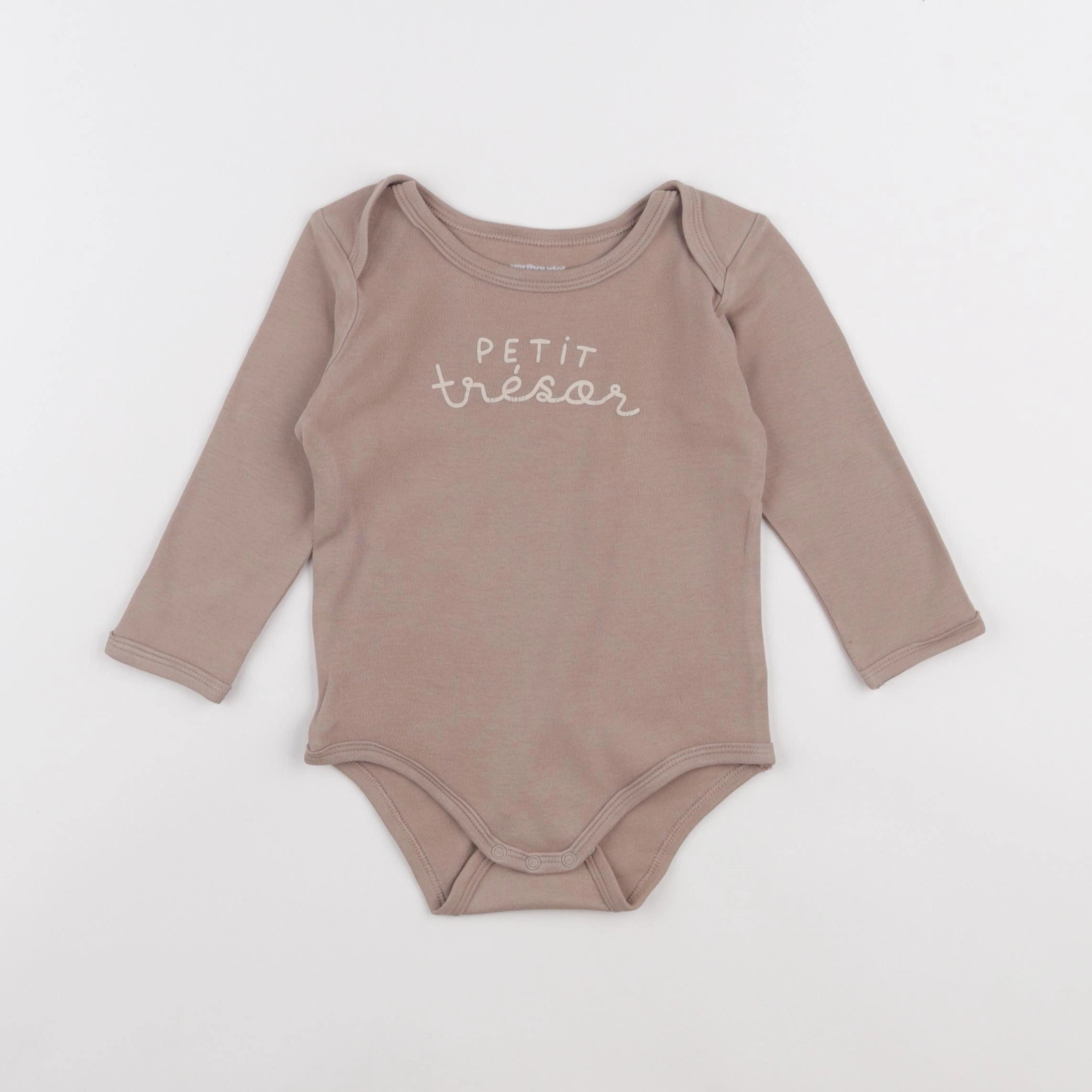 Vertbaudet - body marron - 18 mois