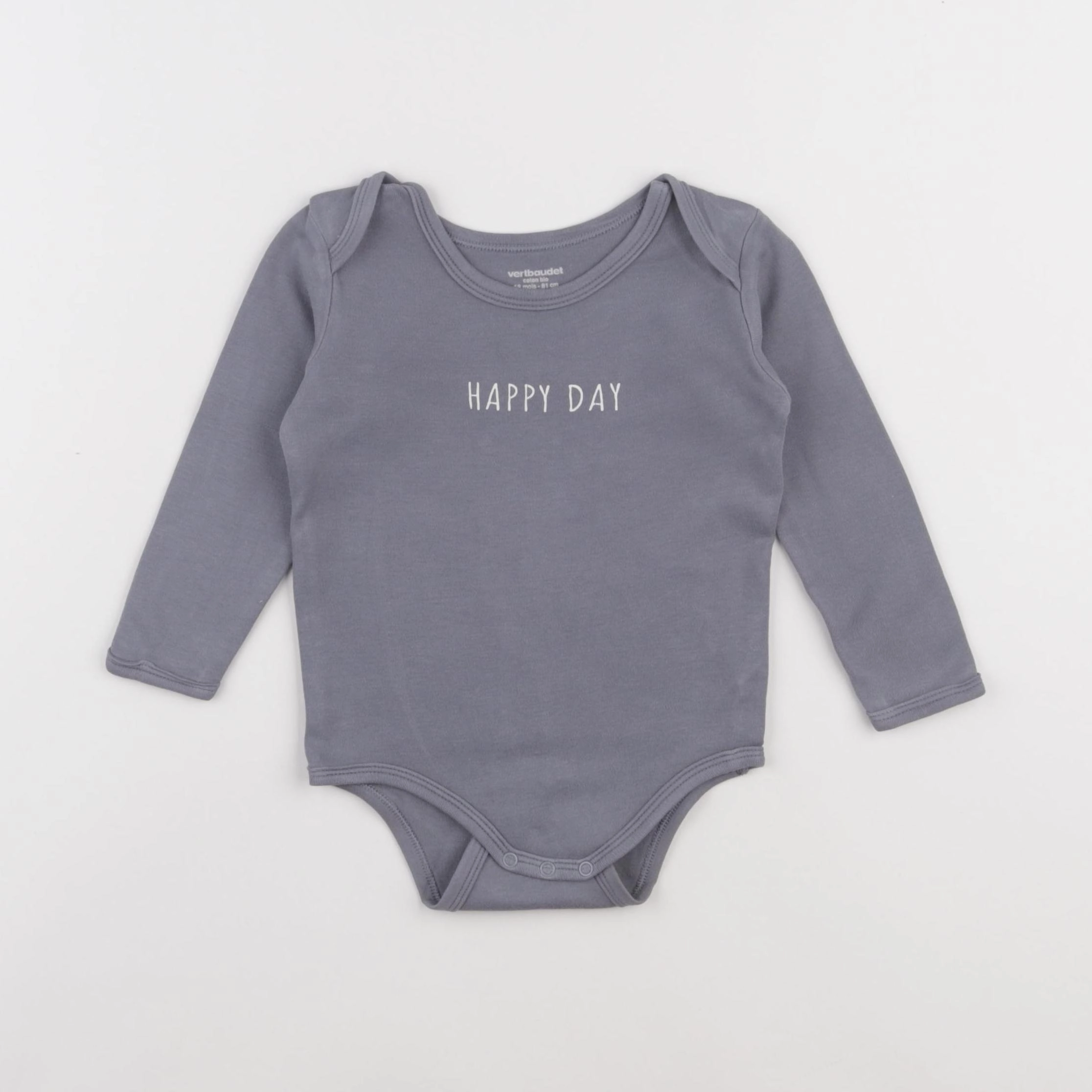 Vertbaudet - body gris - 18 mois
