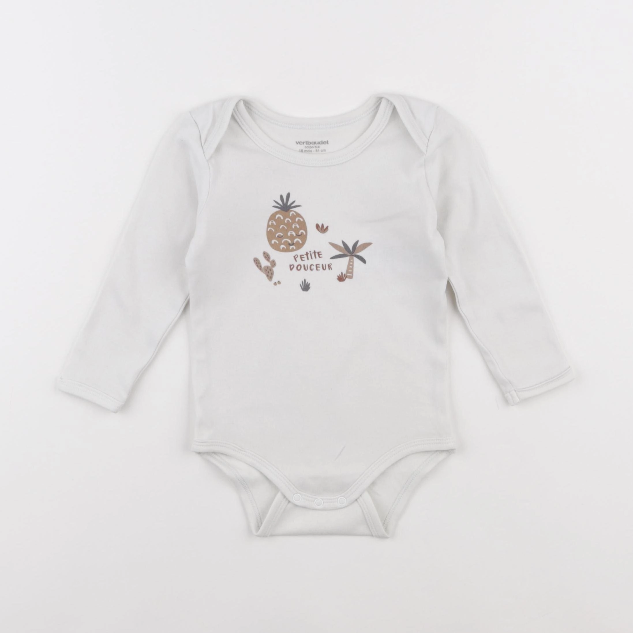 Vertbaudet - body marron - 18 mois