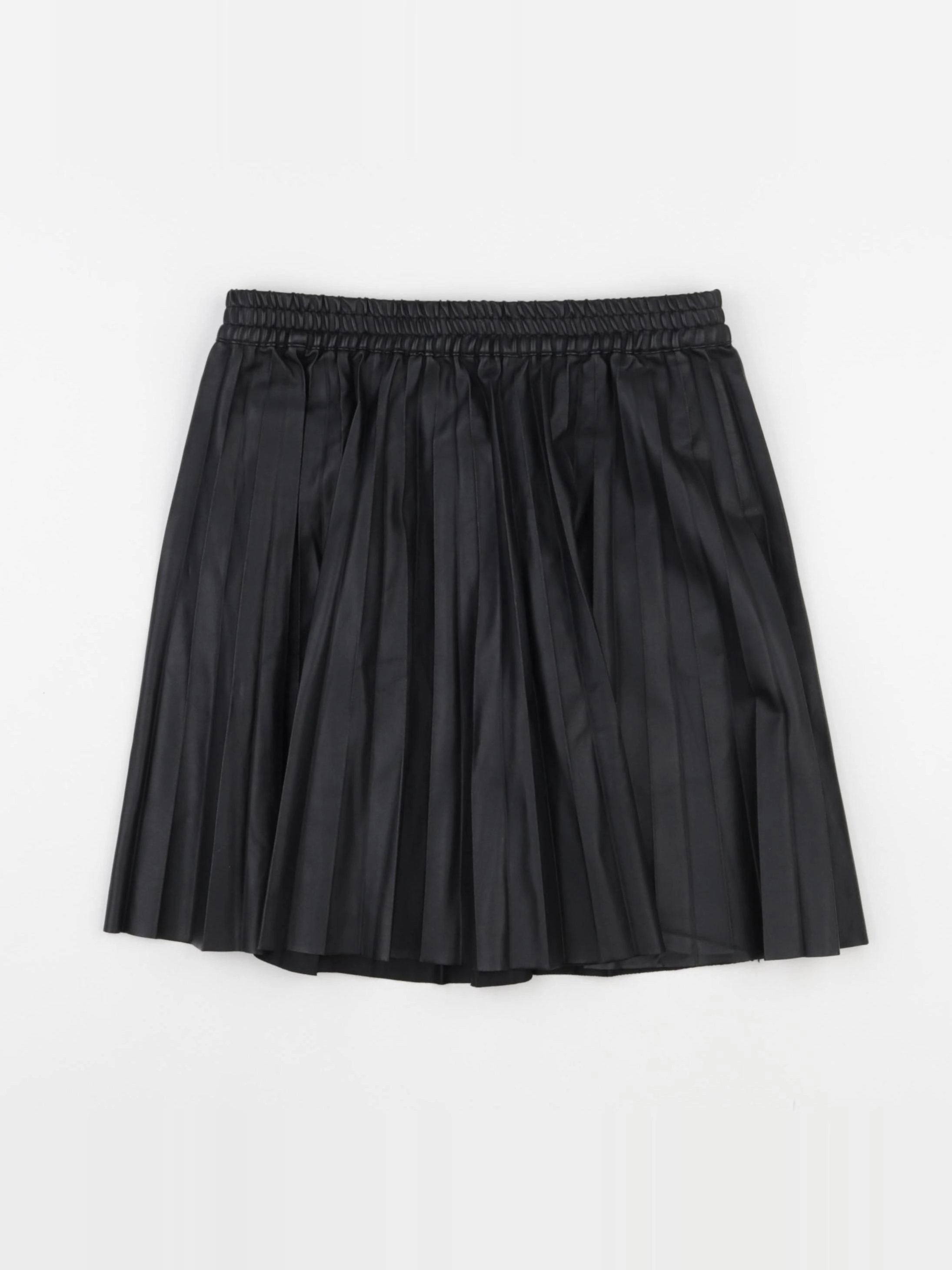 IKKS - jupe simili cuir noir - 10 ans