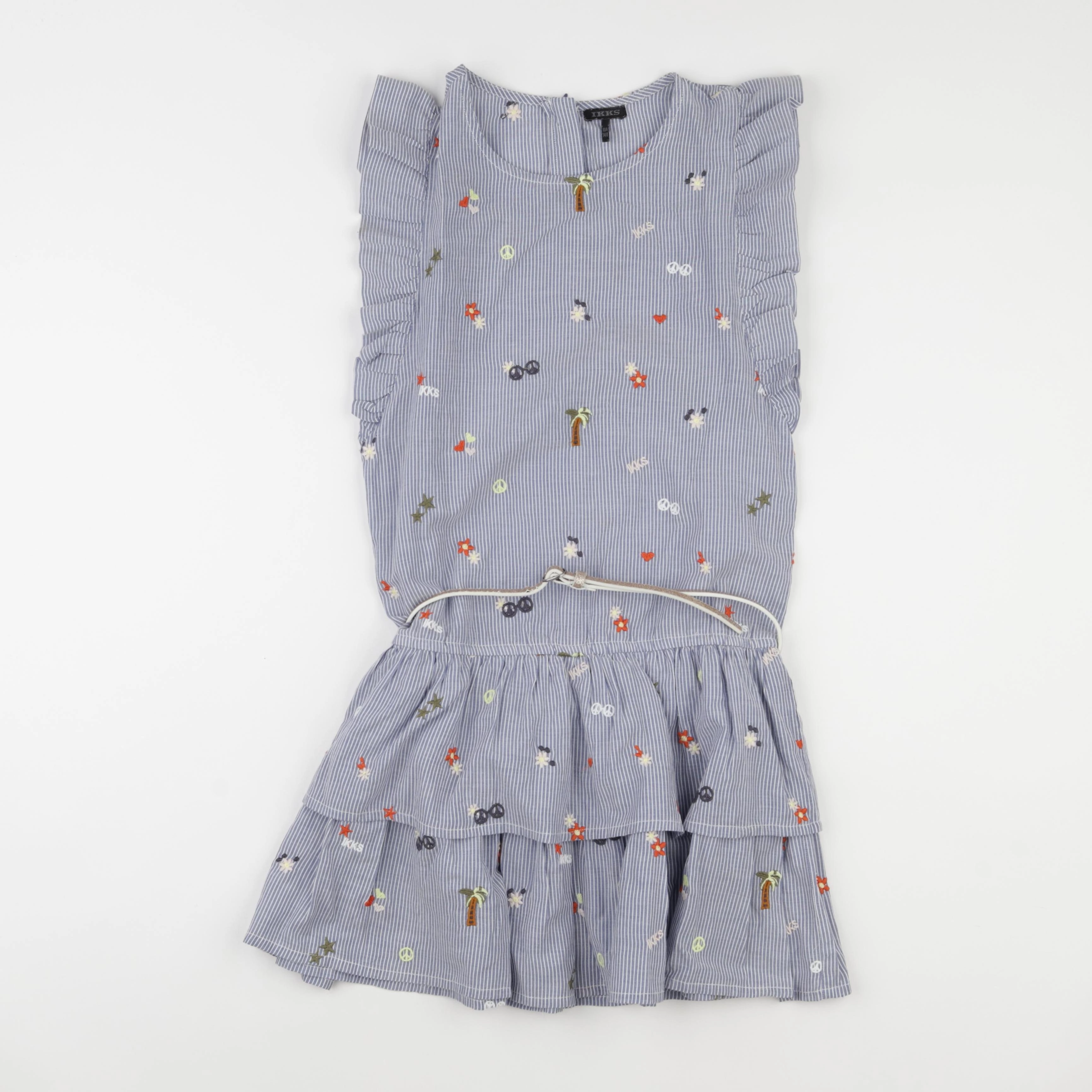 IKKS - robe bleu, blanc - 10 ans